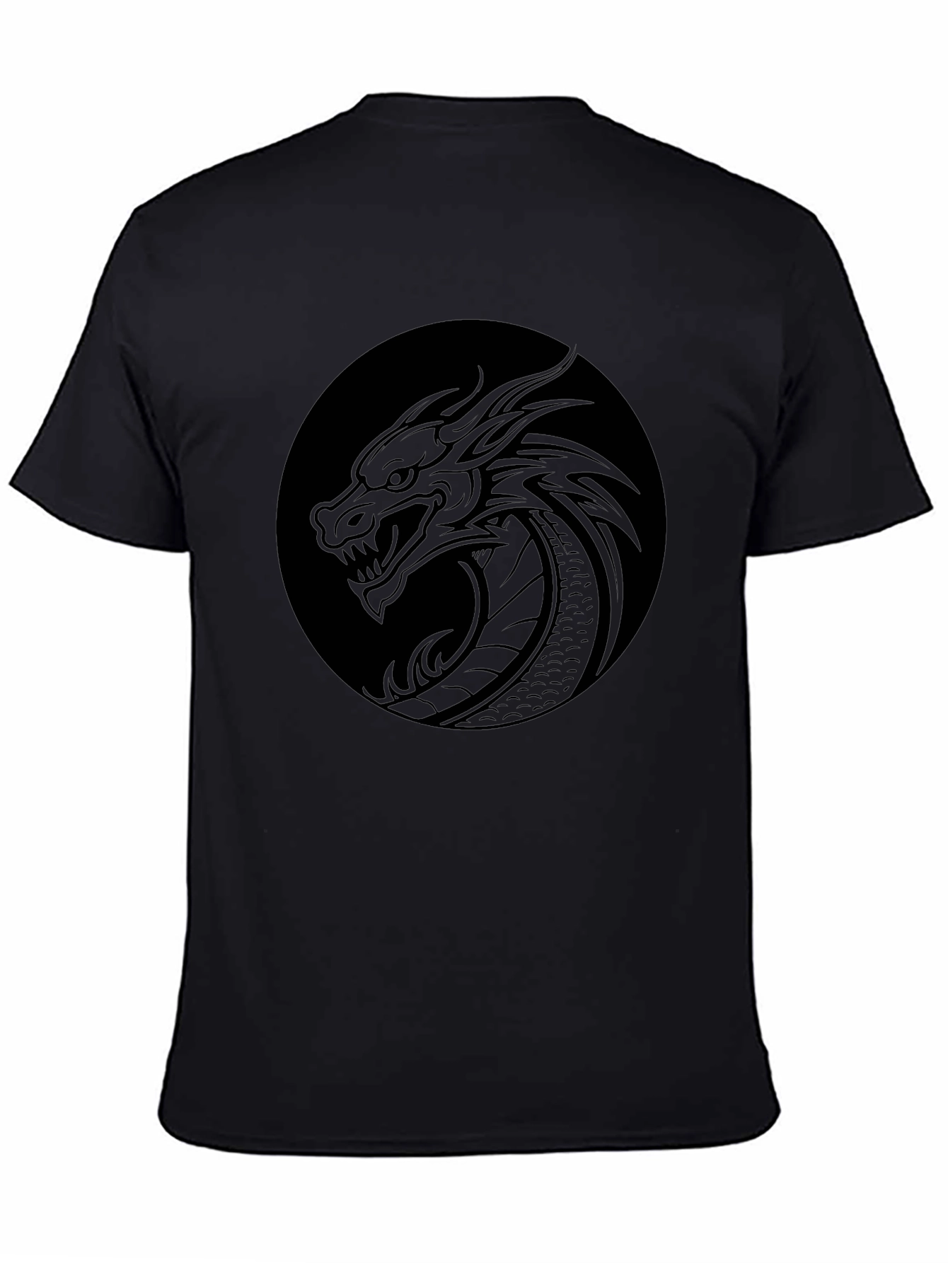 Black Dragon Circle Tee - Mens Graphic T-Shirt view 4
