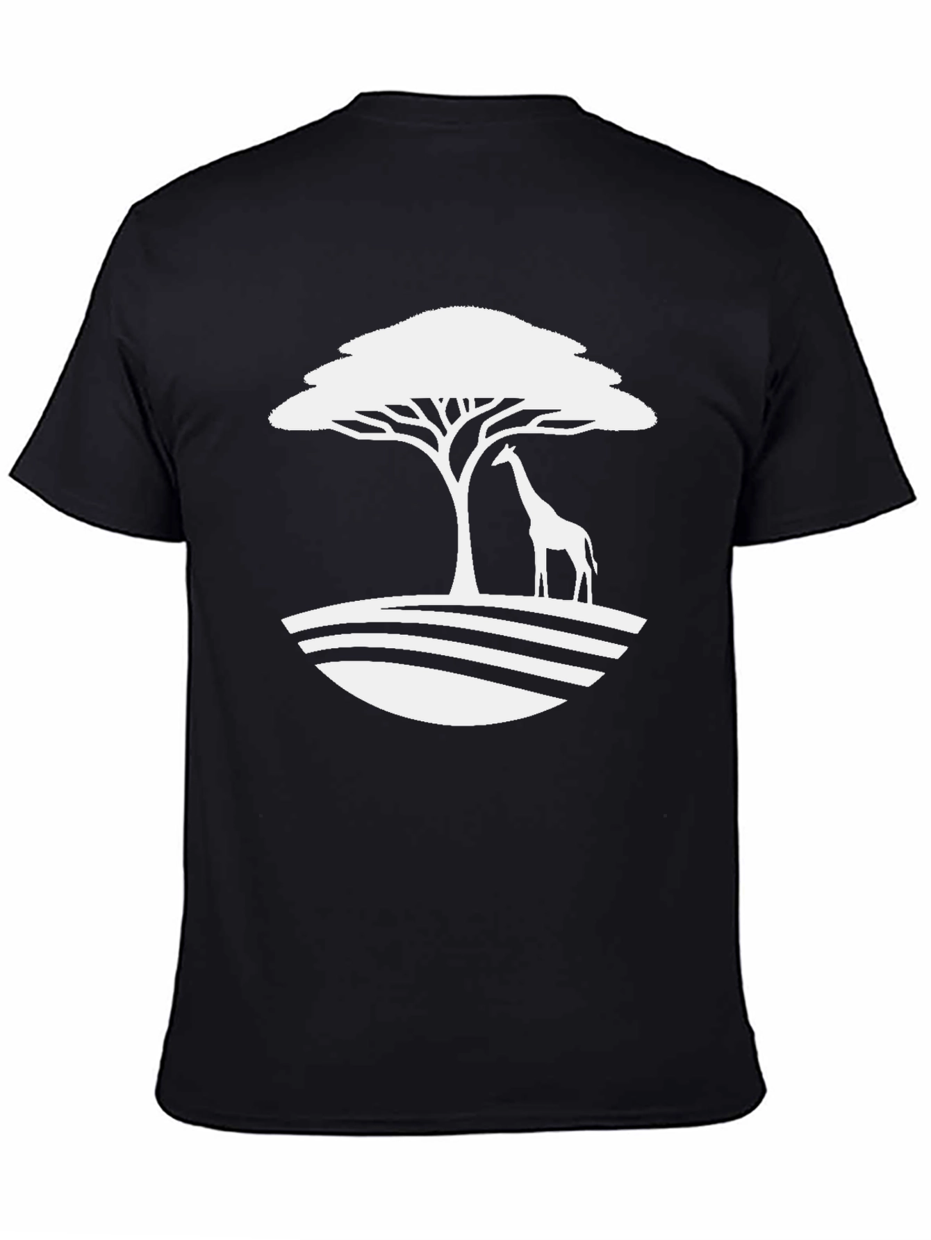 Black Giraffe Tree Graphic Tee - Safari Style view 4