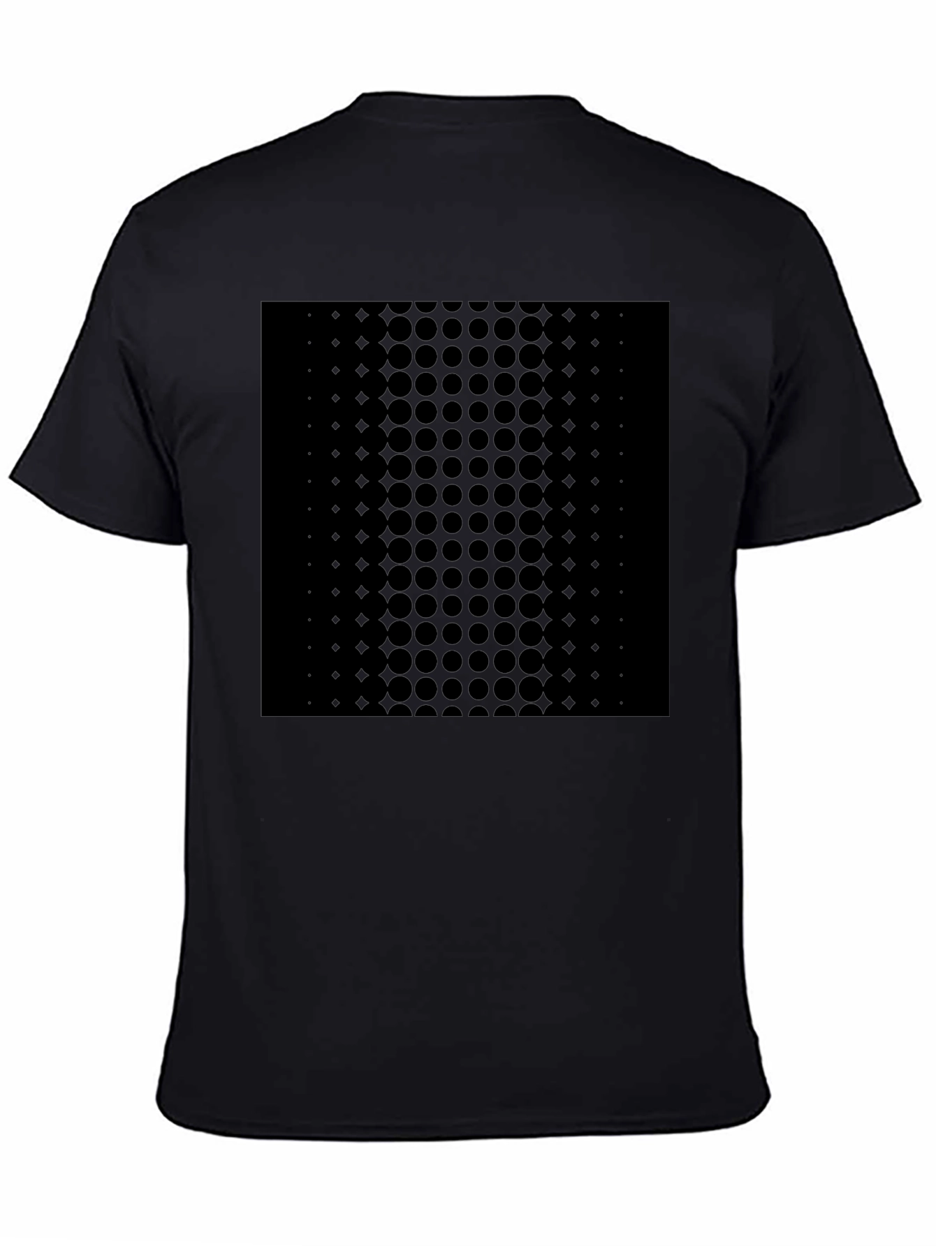 Black Modern Graphic Print Black T-Shirt view 4