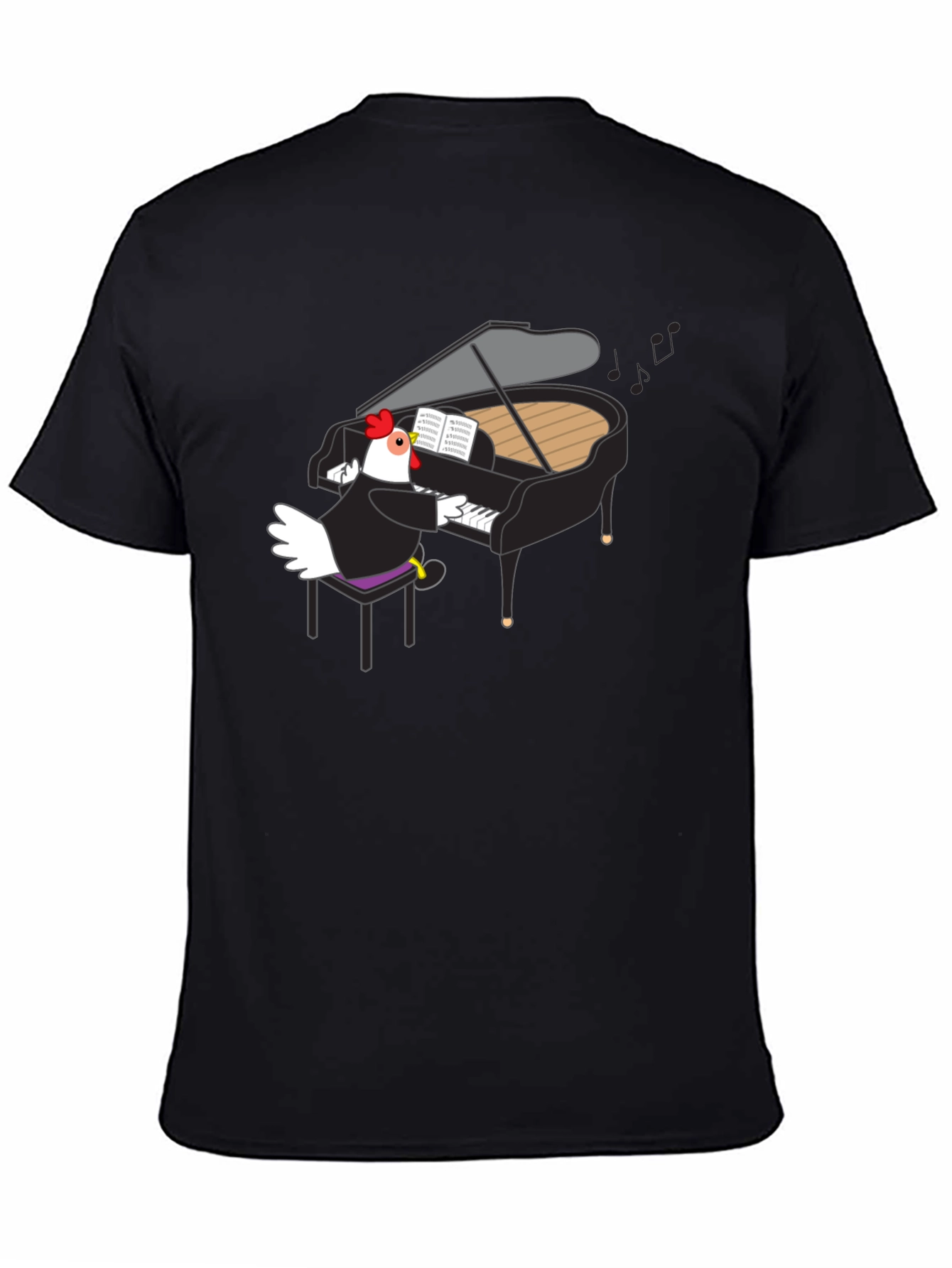 Black Chicken Pianist Graphic Tee view 4