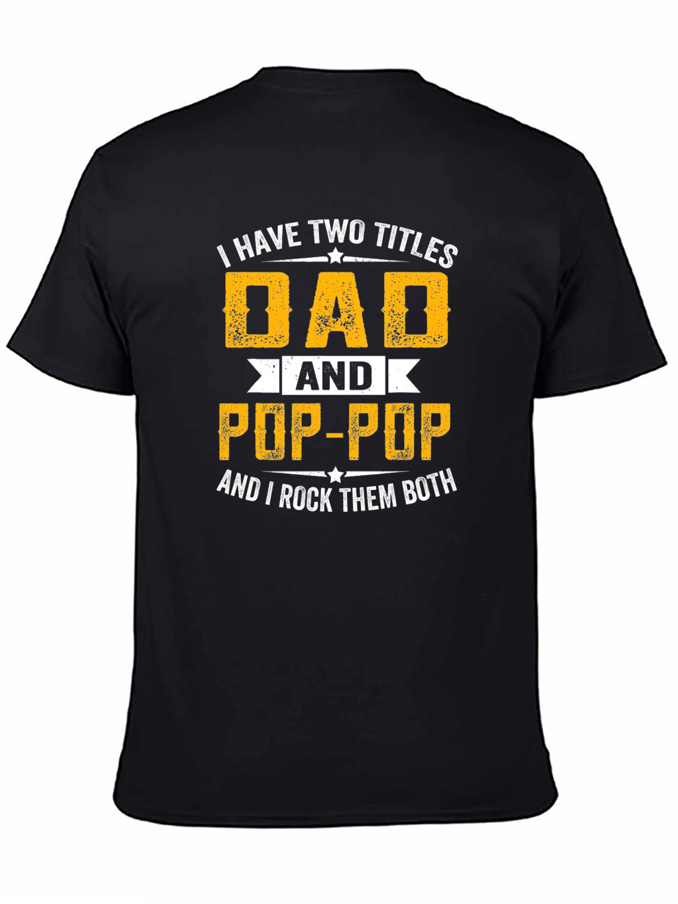Black Dad & Pop-Pop T-Shirt - I Rock Them Both view 4