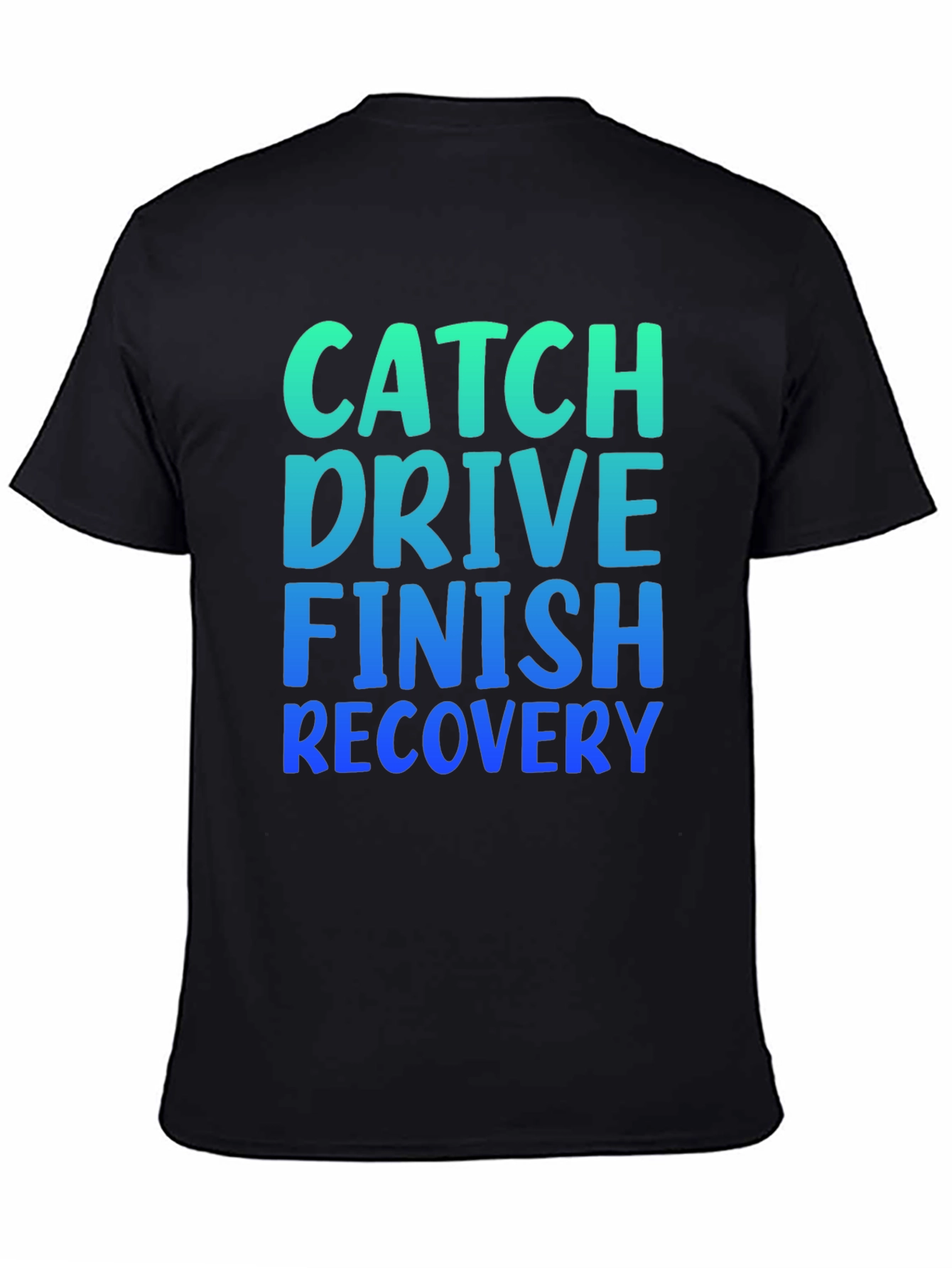 Black Catch Drive Finish Recovery Graphic Tee view 4