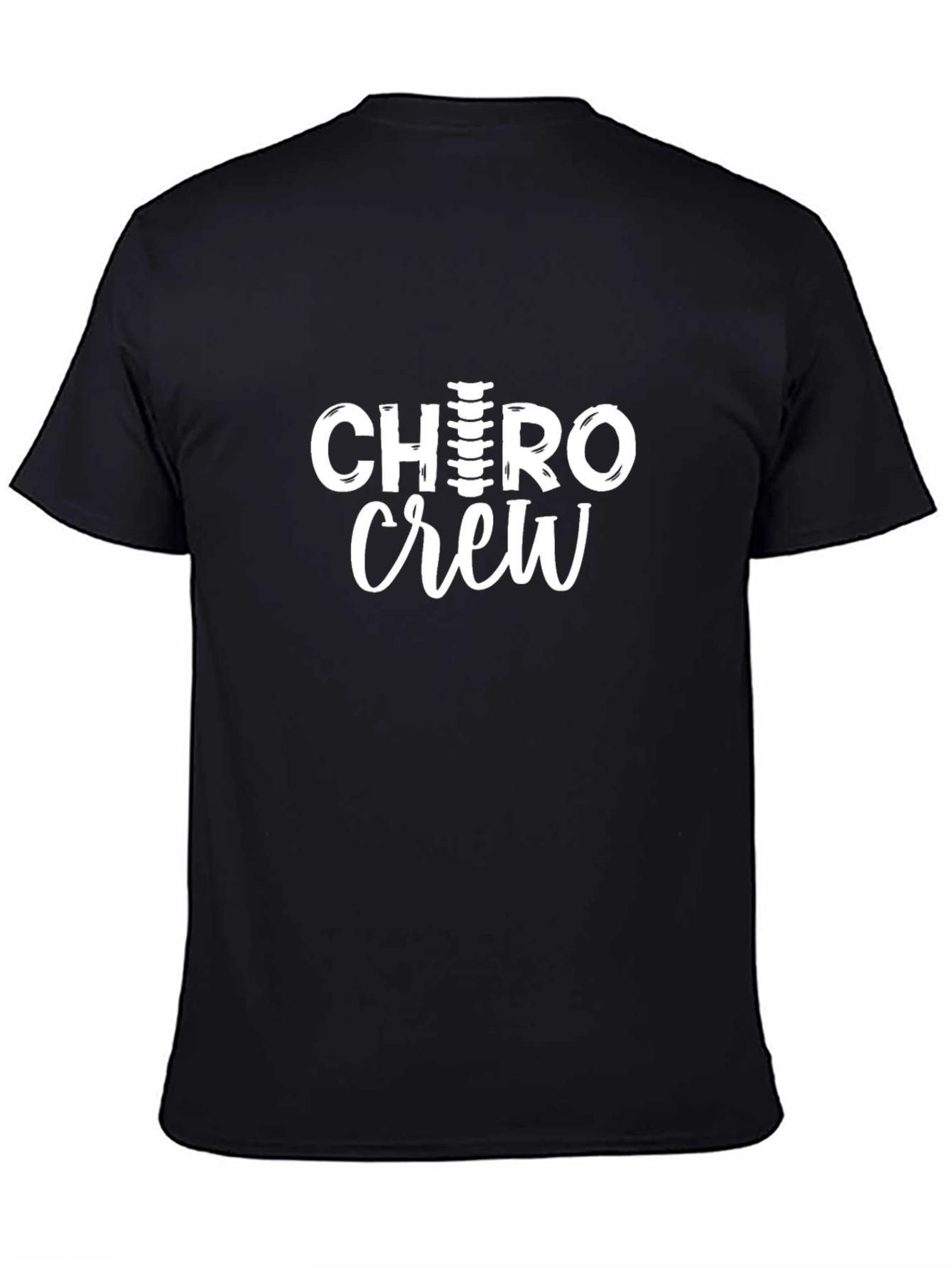 Black Chiro Crew T-Shirt - Chiropractic Spine Design view 4