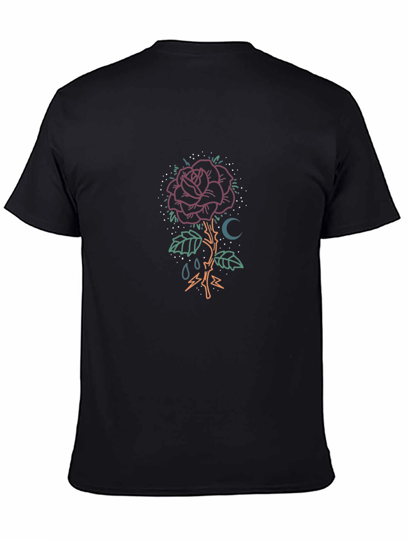 Black Rose Moon Graphic Tee - Stylish & Unique view 4