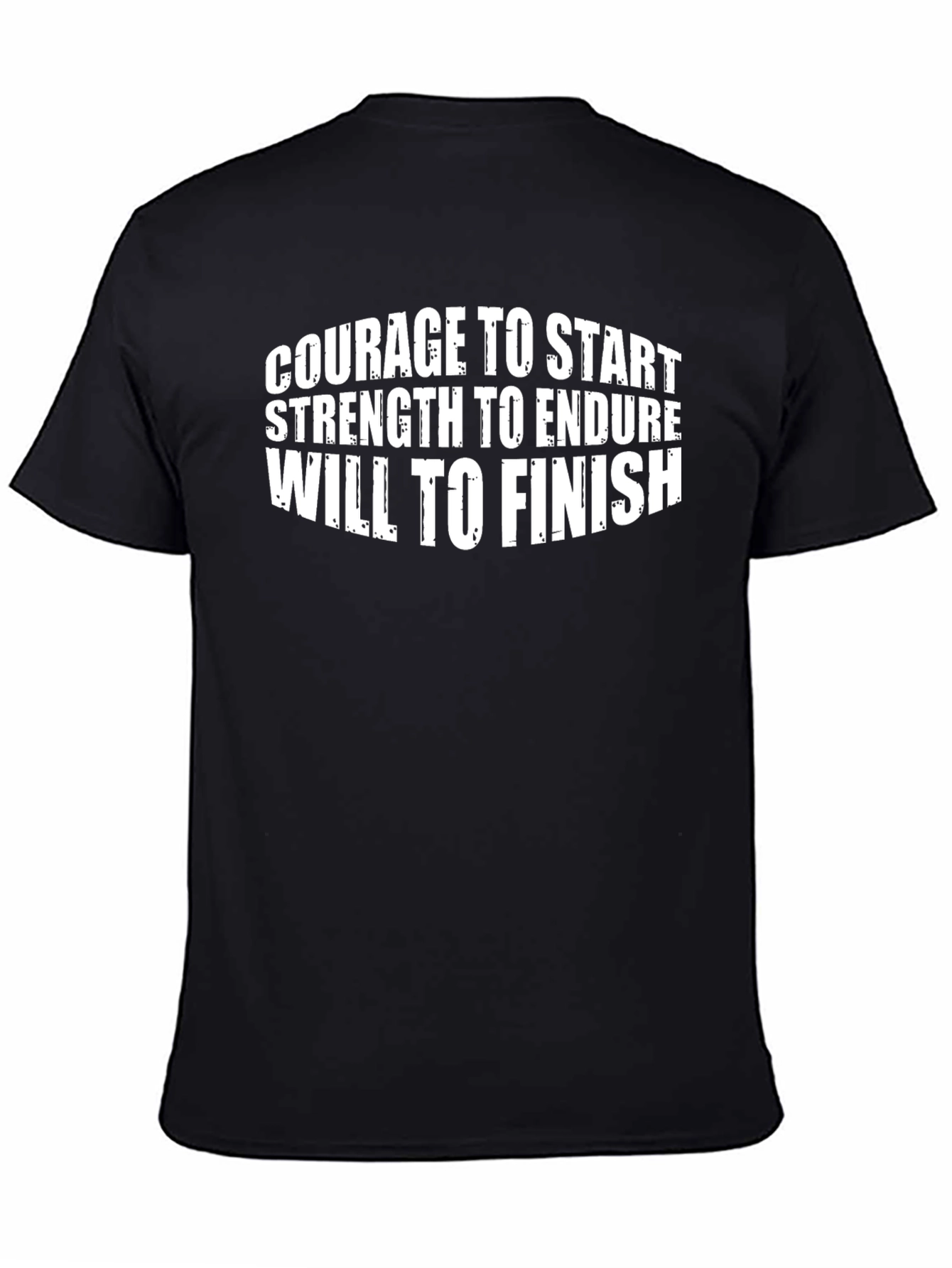 Black Courage Strength Will T-Shirt - Black view 4