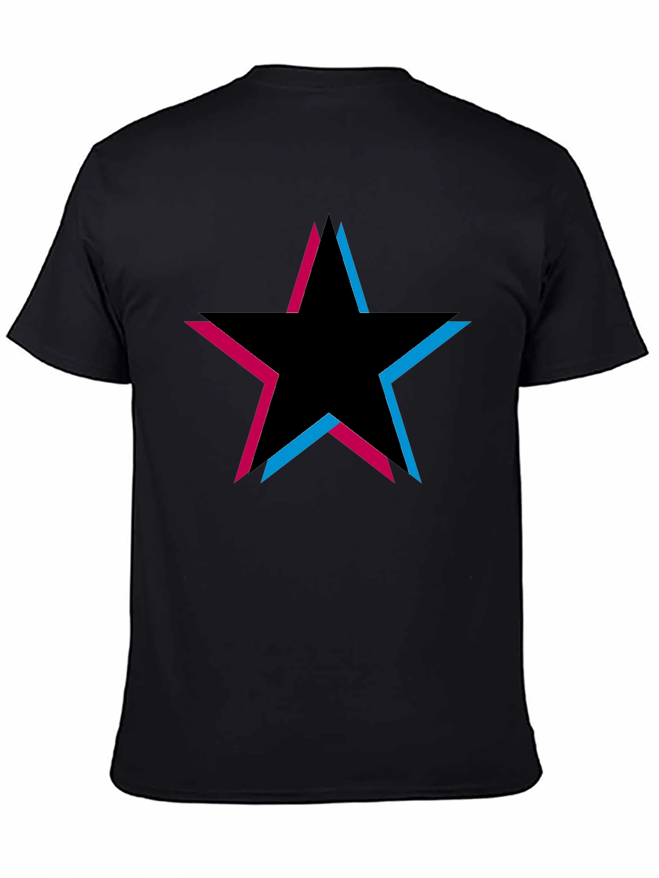 Black Star Graphic T-Shirt - Black Cotton Tee view 4