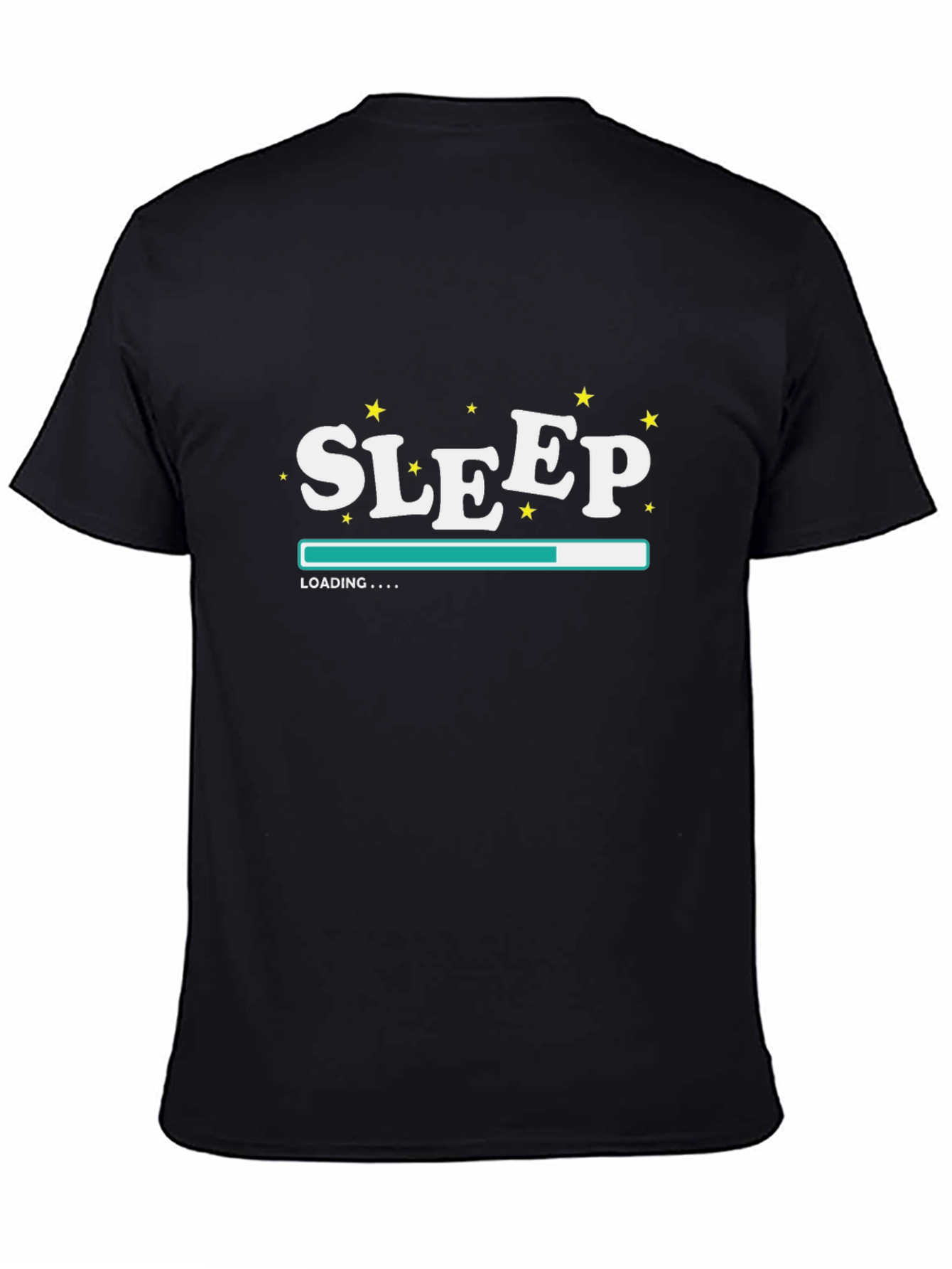Black Sleep Loading Graphic Tee - Black view 4