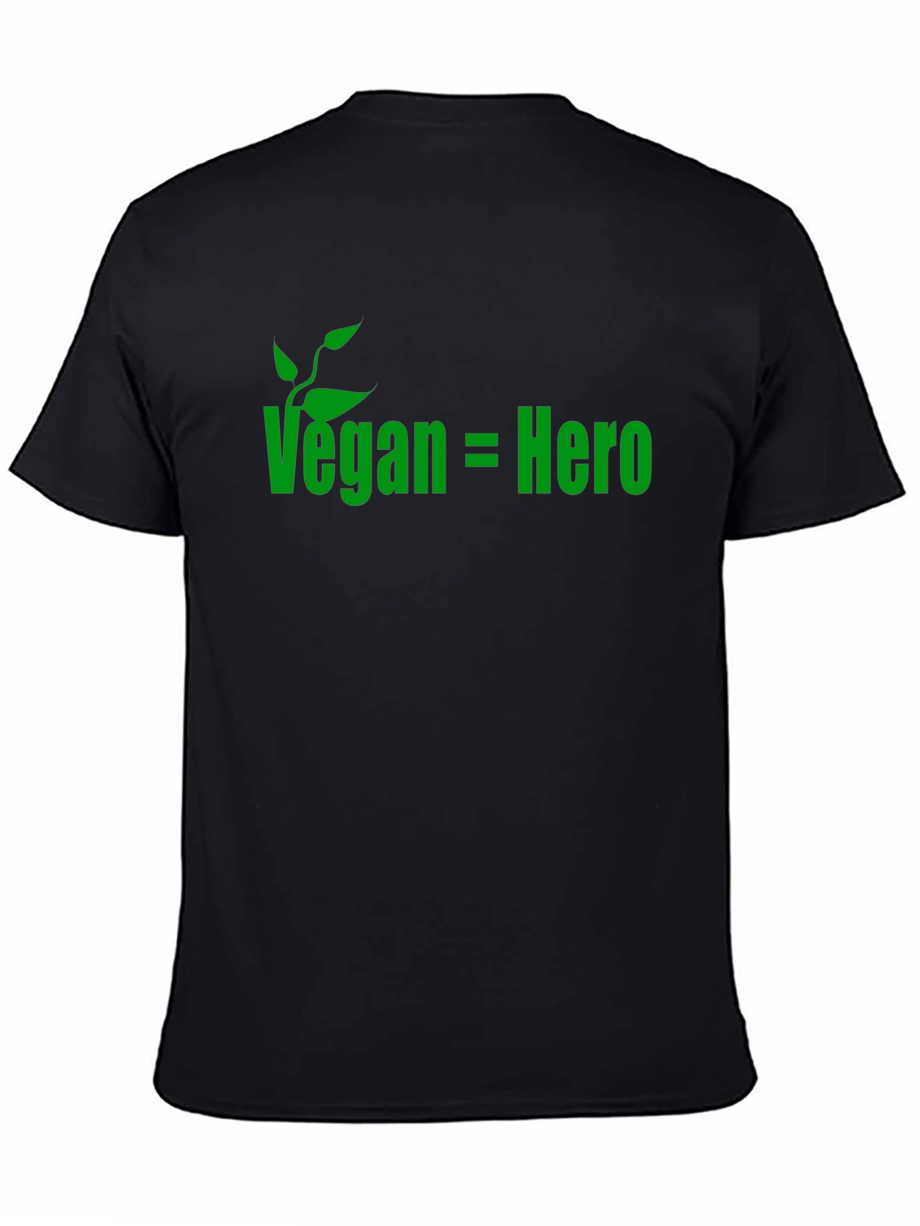 Black Vegan Hero Tee - Eco-Friendly Statement T-Shirt view 4