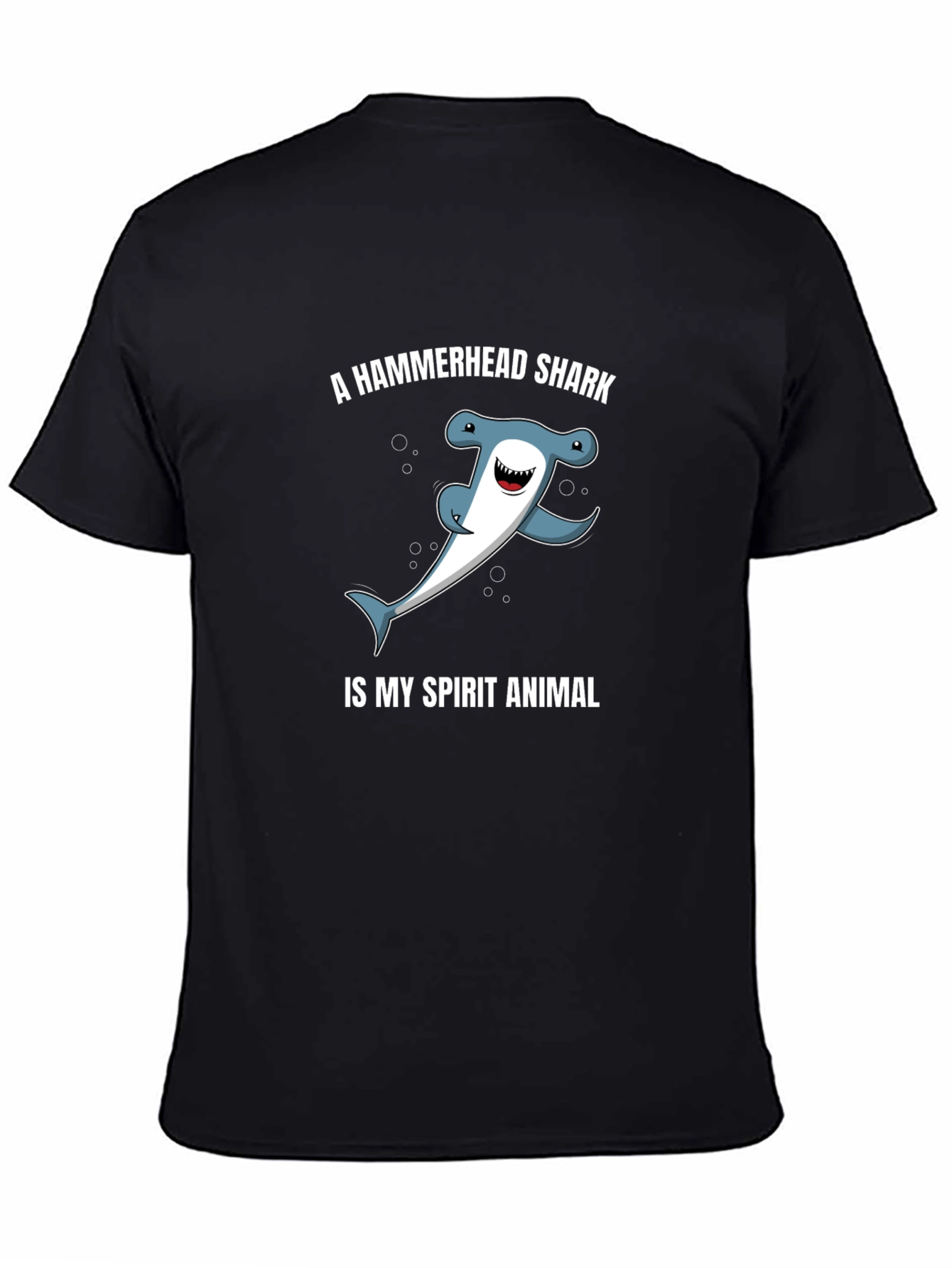 Black Hammerhead Shark Spirit Animal T-Shirt view 4