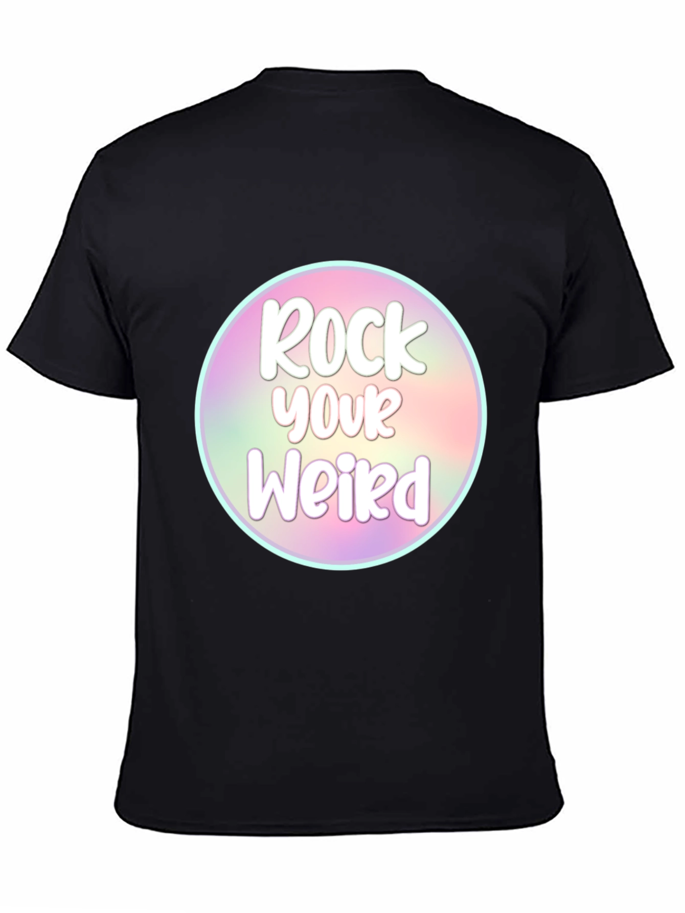Black Rock Your Weird T-Shirt - Unique Graphic Tee view 4