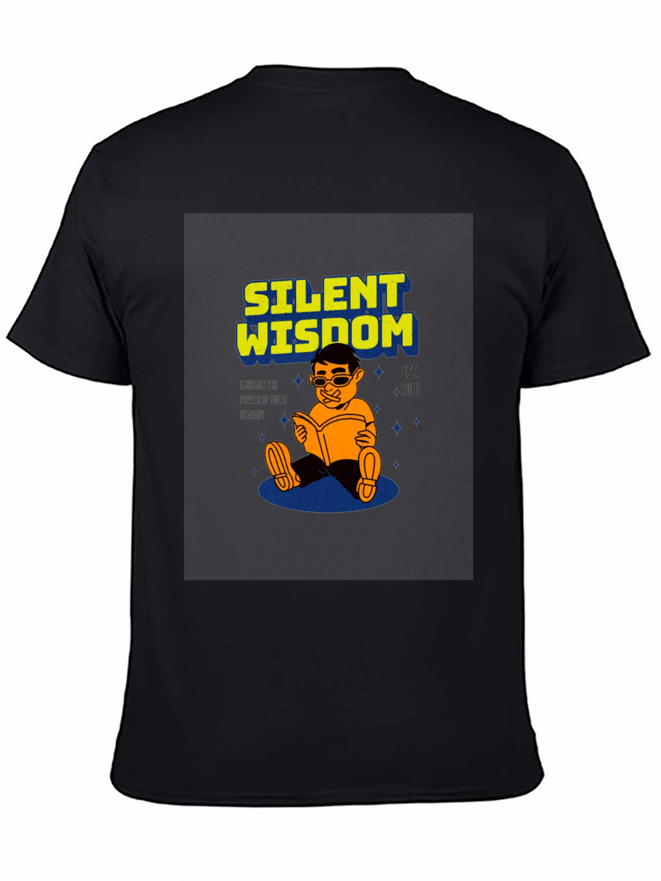 Black Silent Wisdom T-Shirt - Black view 4