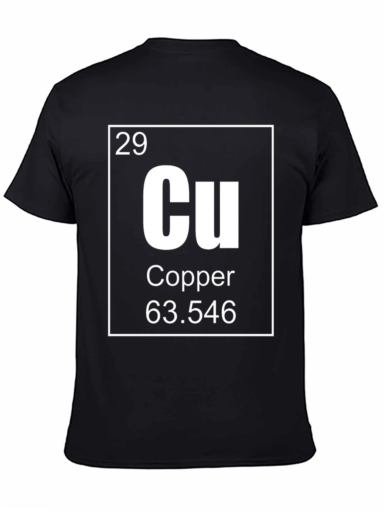 Black Copper Element T-Shirt: Chemistry Science Tee view 4