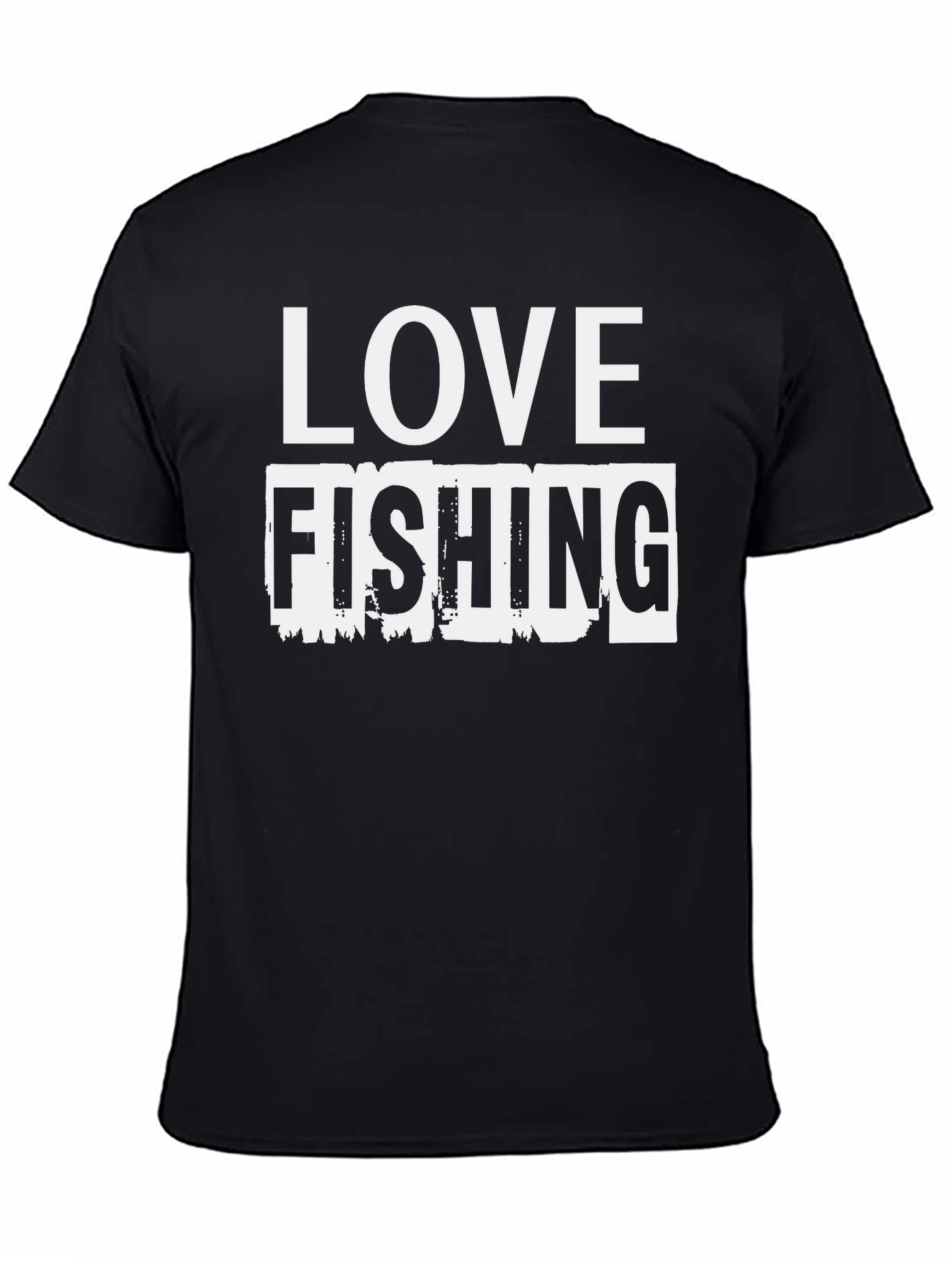 Black Love Fishing Black T-Shirt view 4