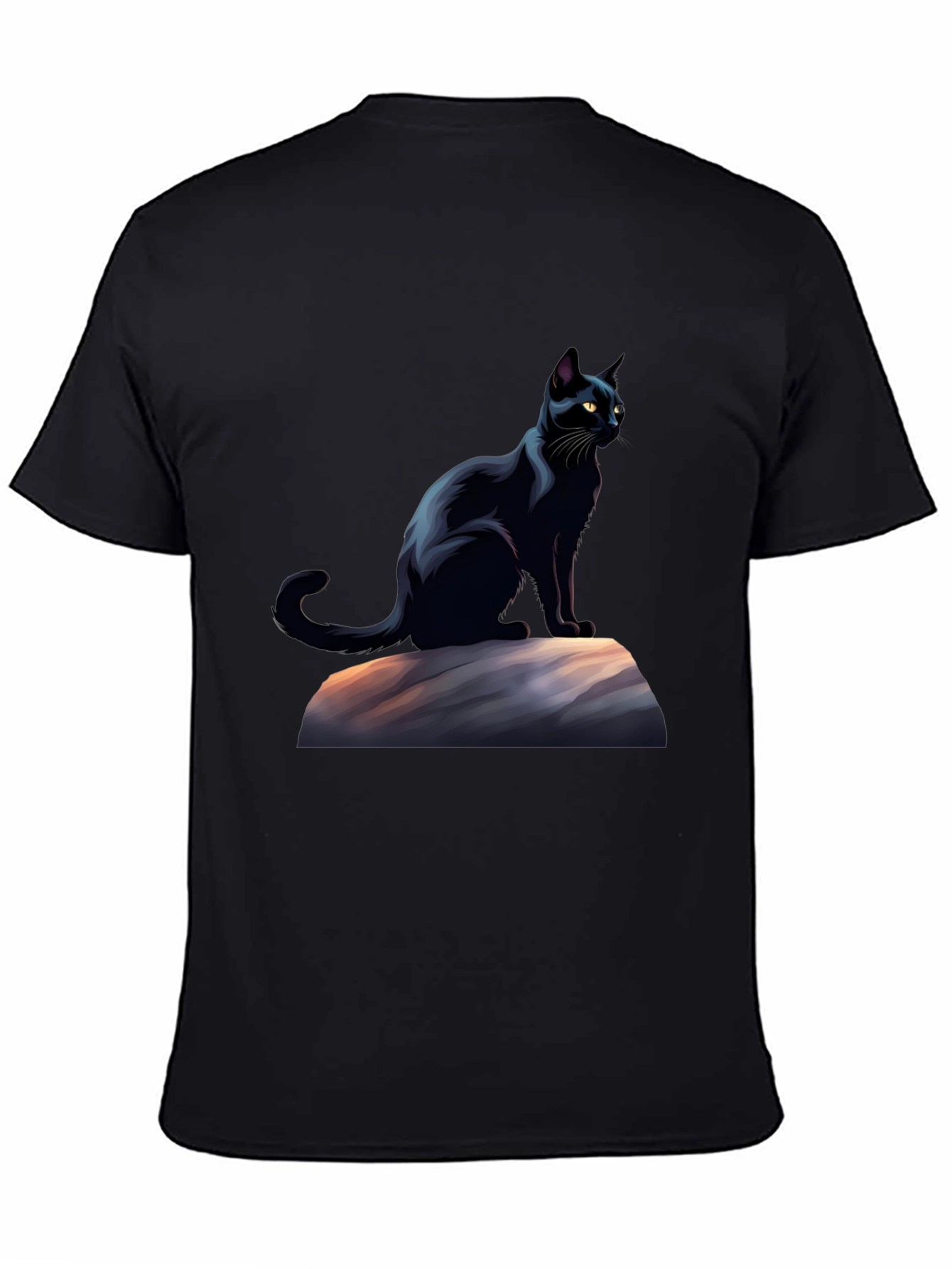 Black Black Cat Graphic T-Shirt - Stylish Men's Tee view 4