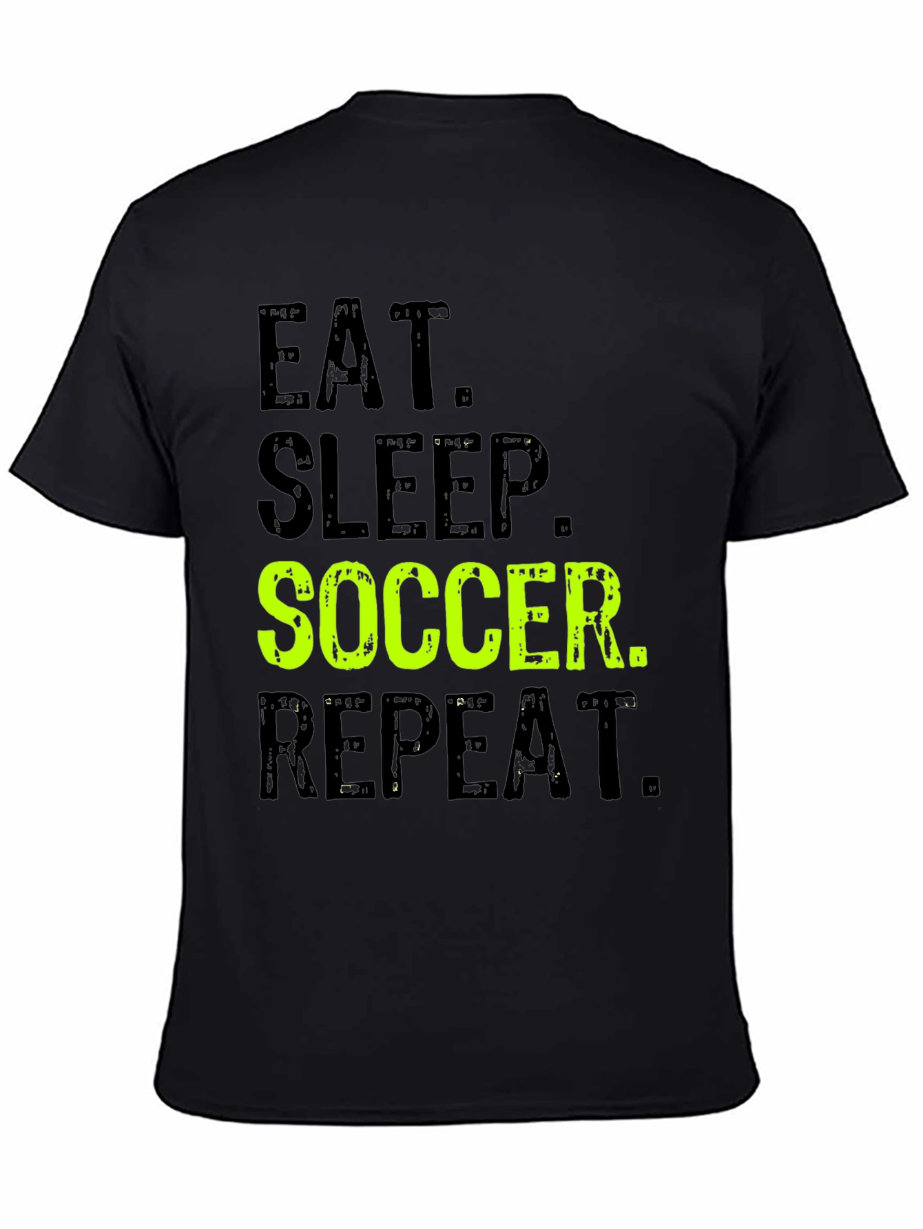 Black Eat Sleep Soccer Repeat Graphic T-Shirt view 4