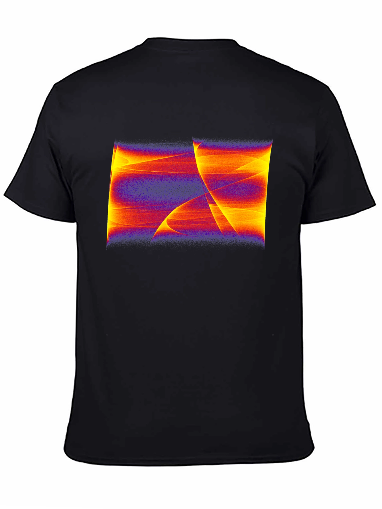 Black Abstract Art Graphic Black T-Shirt view 4