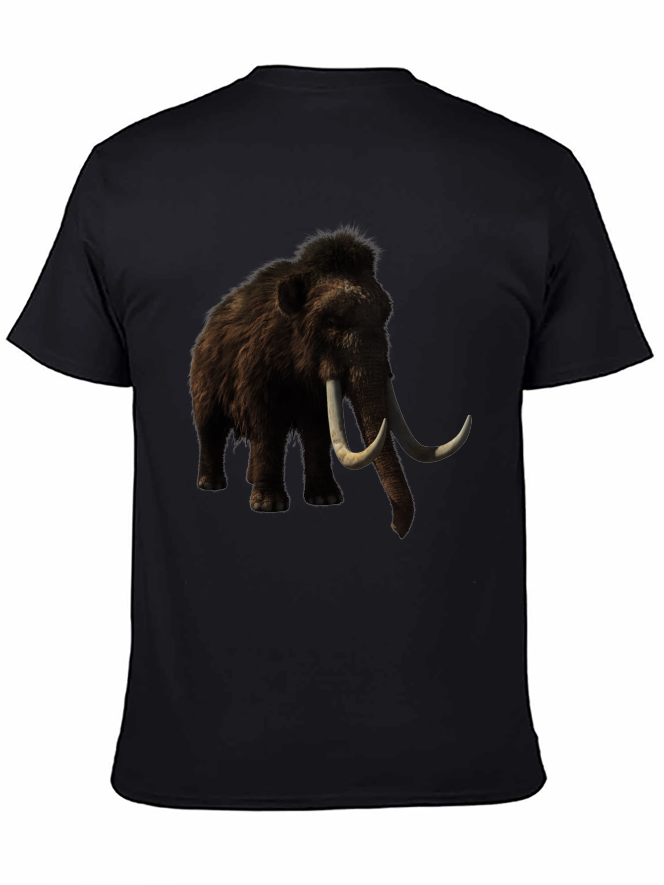 Black Mammoth Graphic T-Shirt - Black, Unique Design view 4