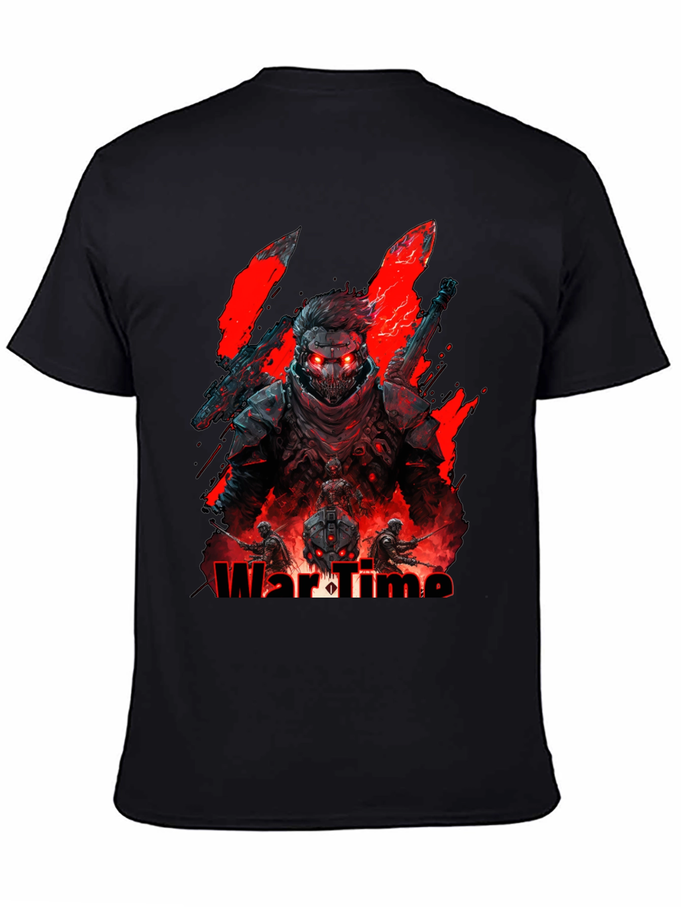 Black War Time Graphic Tee - Gamer Style view 4