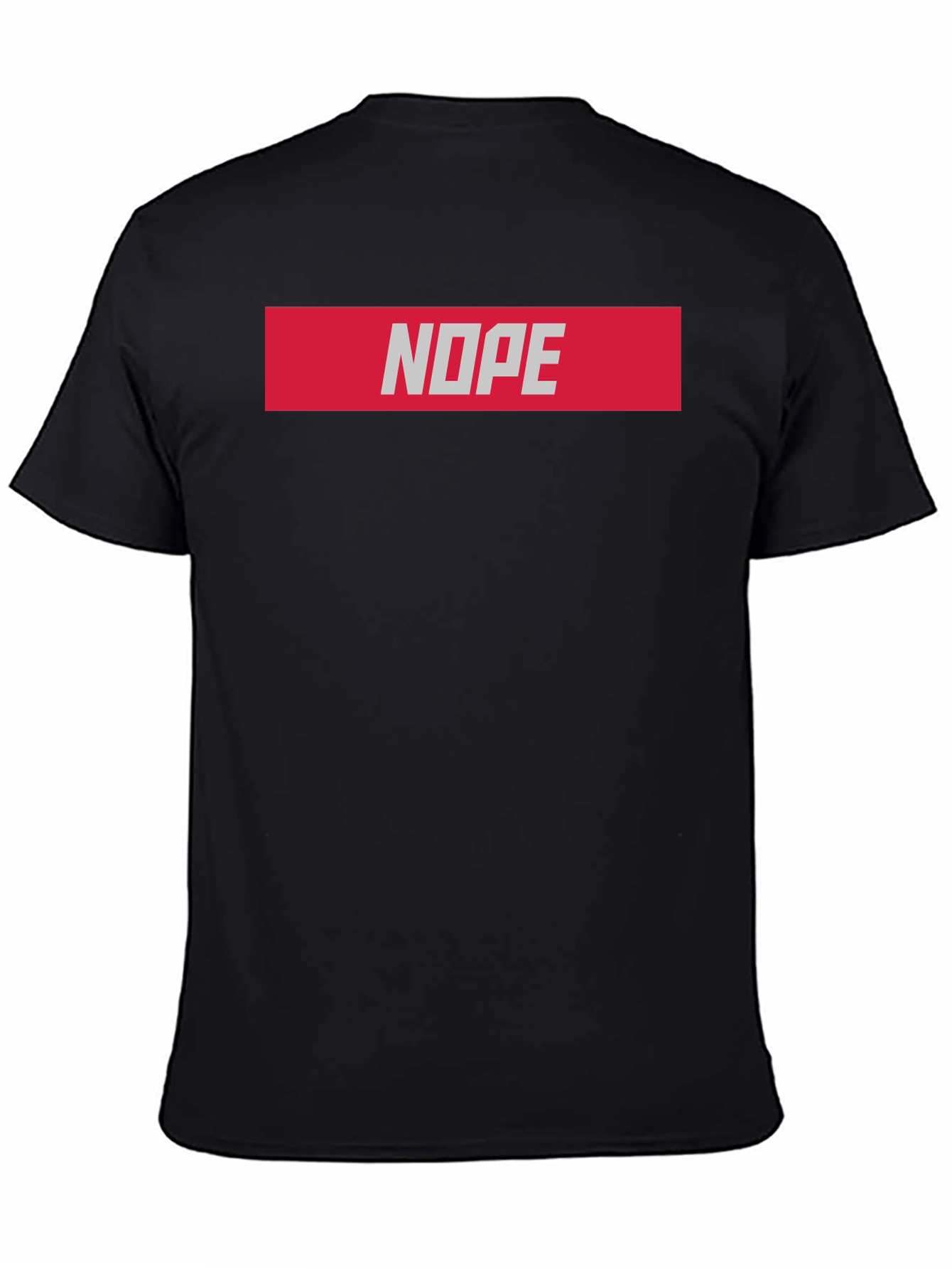 Black Nope Graphic T-Shirt - Casual Black Tee view 4