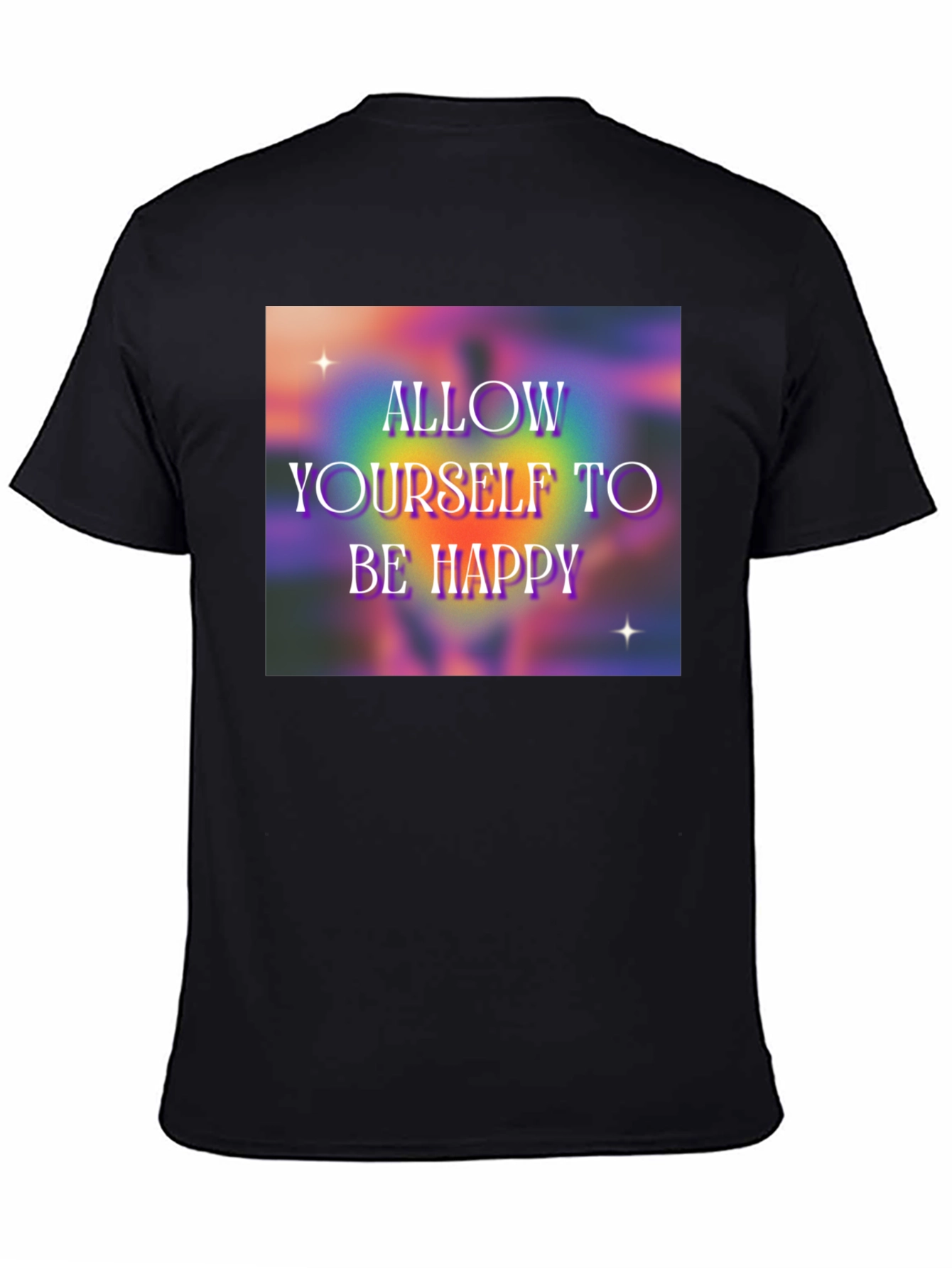 Black Allow Yourself to Be Happy Graphic T-Shirt view 4