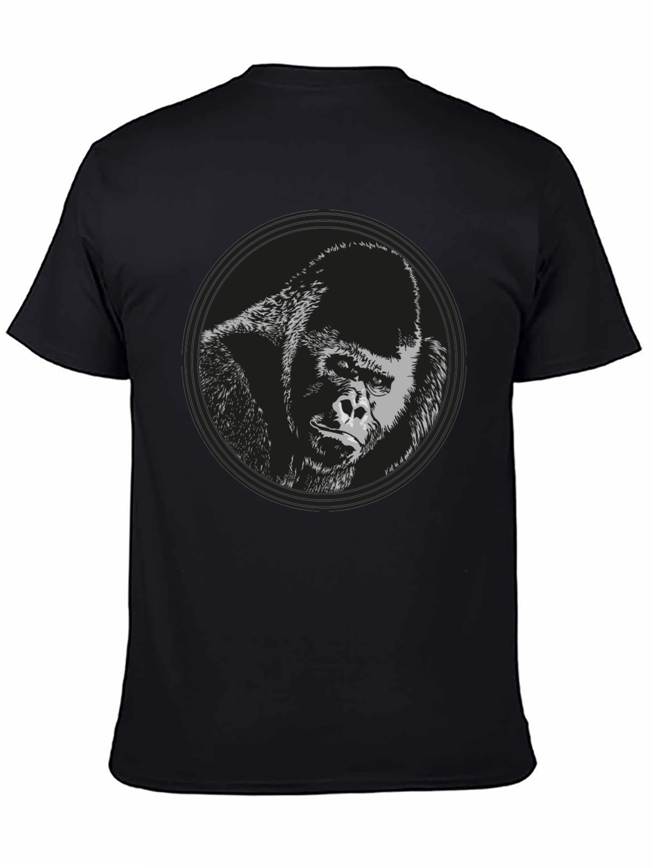 Black Gorilla Graphic Black T-Shirt view 4