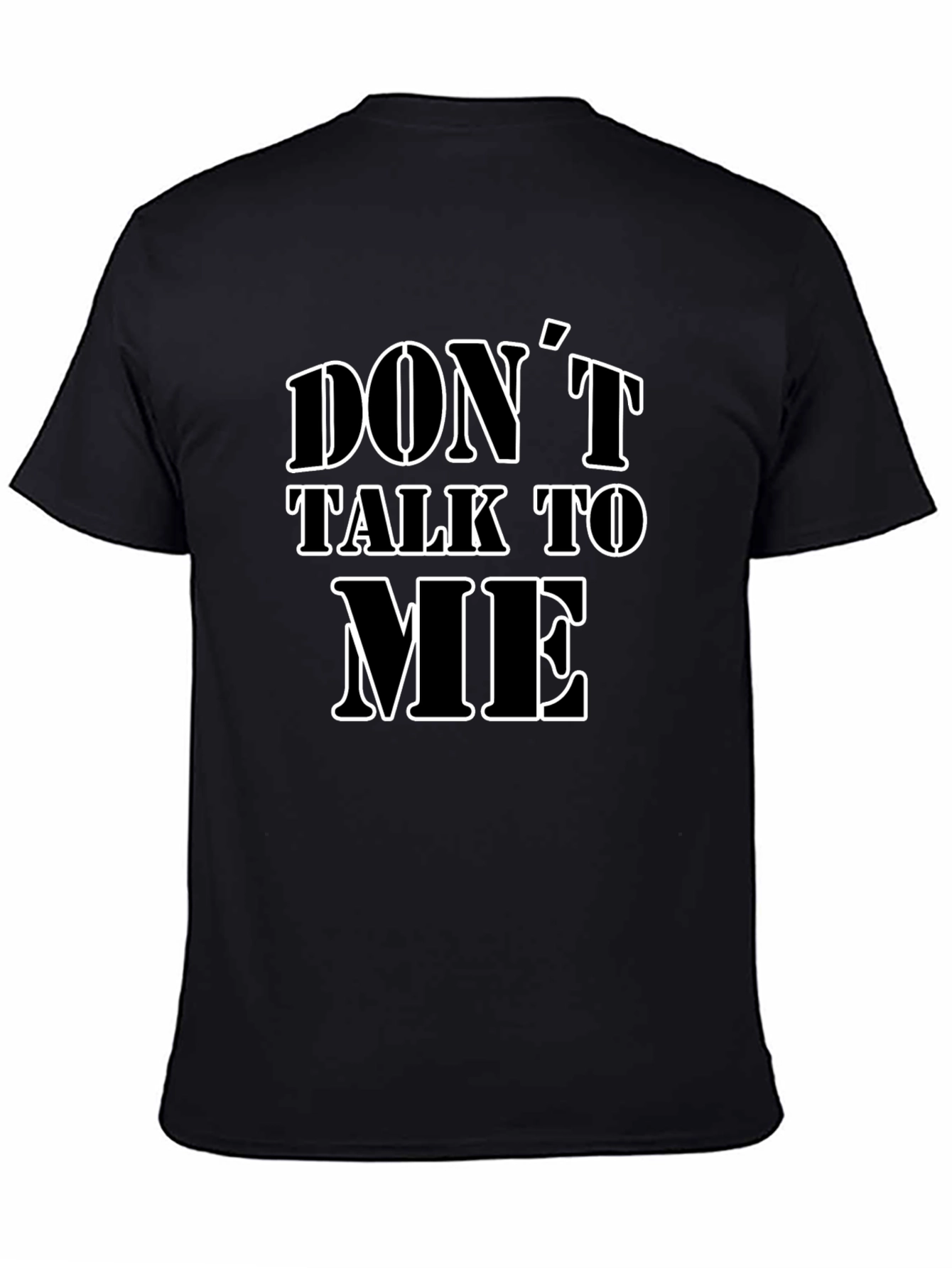 Black Don't Talk to Me Black Graphic T-Shirt view 4