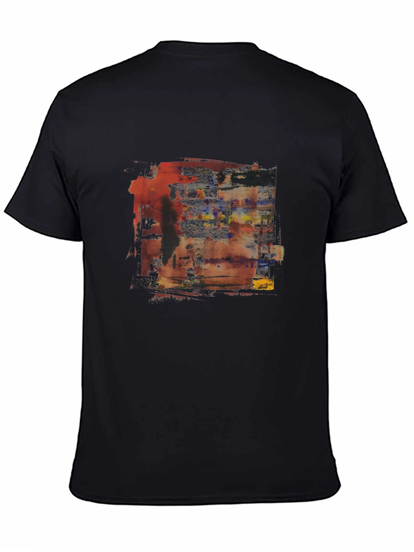 Black Abstract Art Graphic Tee - Modern Design view 4