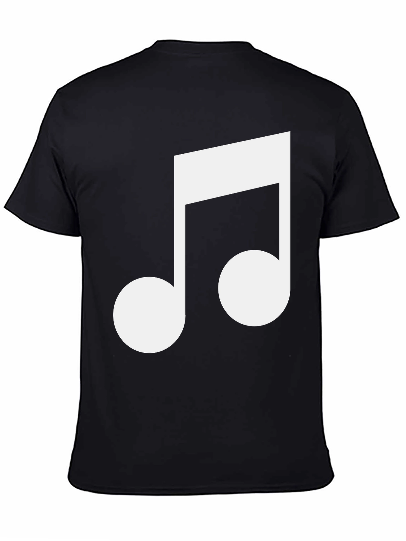 Black Musical Note Graphic Black T-Shirt view 4