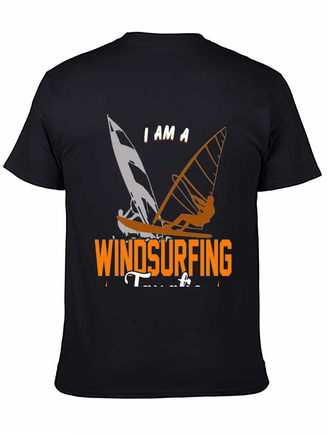Black Windsurfing T-Shirt: "I Am A Windsurfing Teacher" view 4