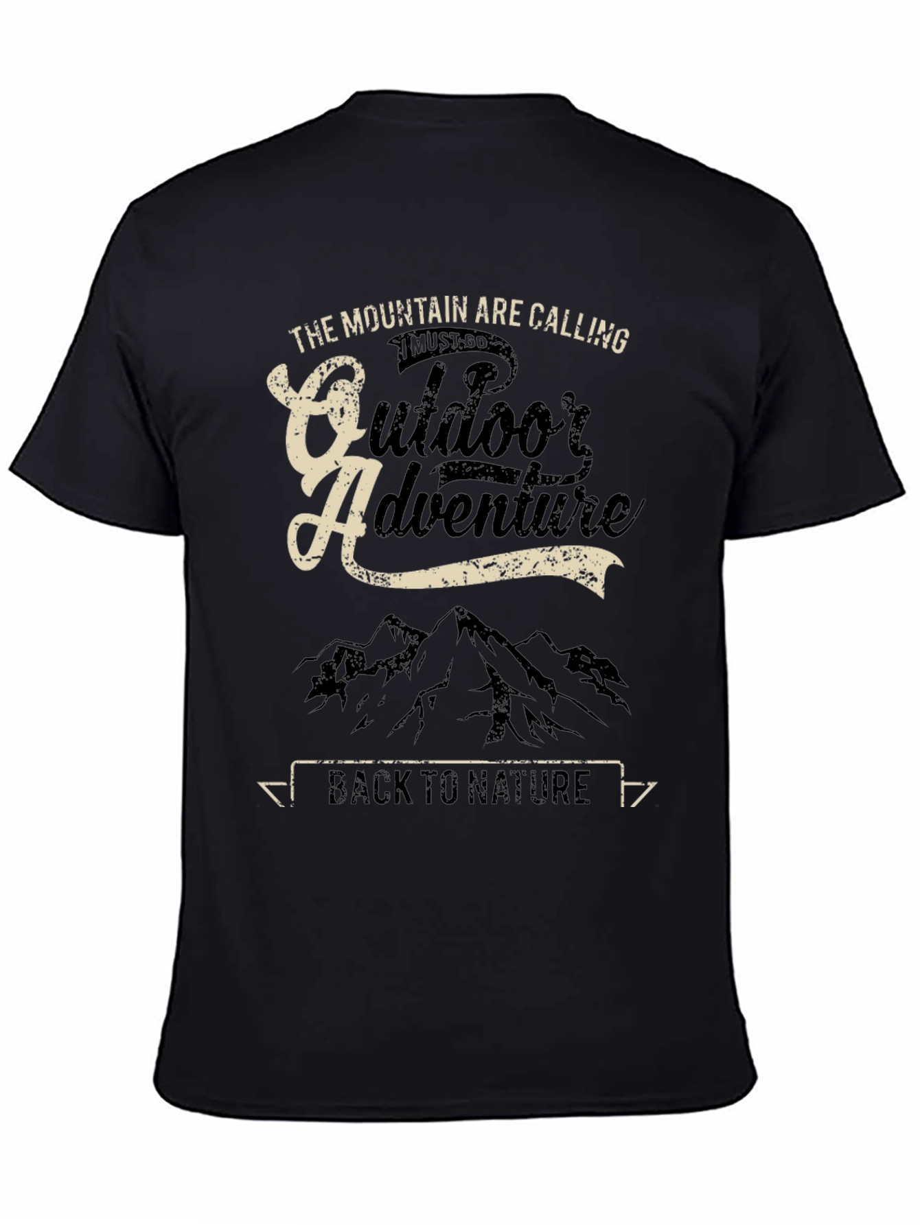 Black Outdoor Adventure Tee - Mountain Calling view 4
