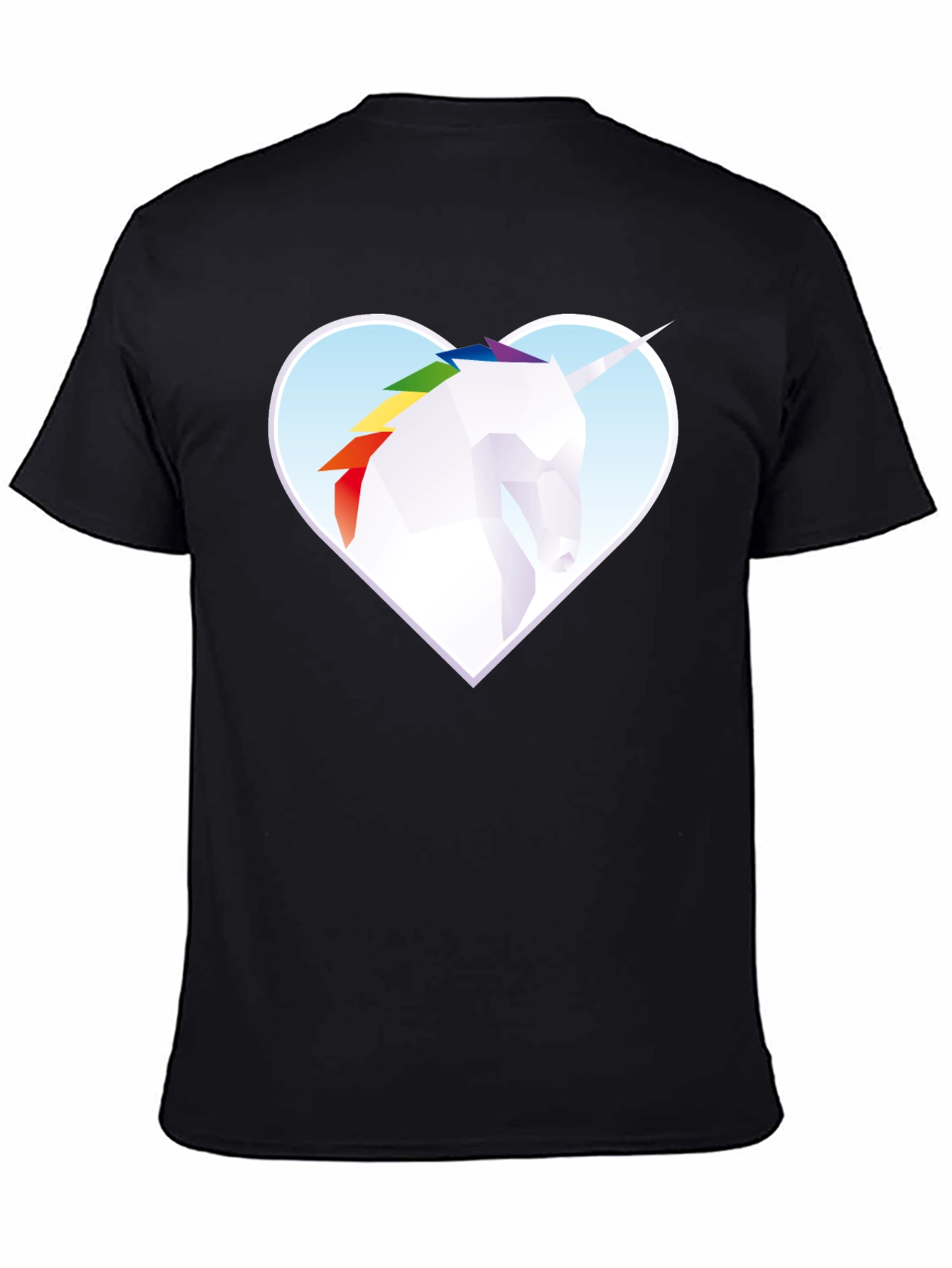 Unicorn Heart Graphic Tee - Modern Geometric Design - 4