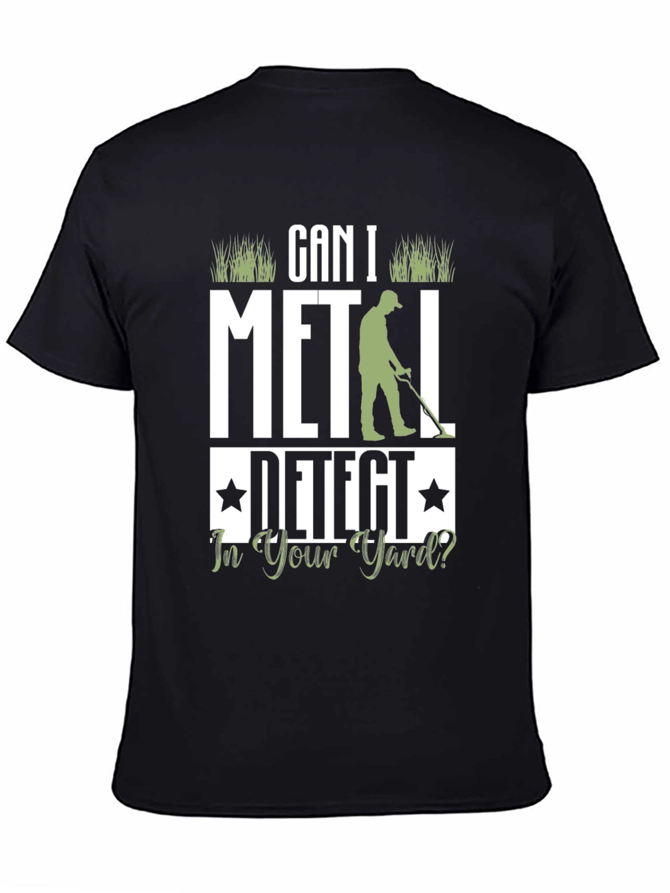 Black Metal Detecting T-Shirt - Can I Detect? view 4
