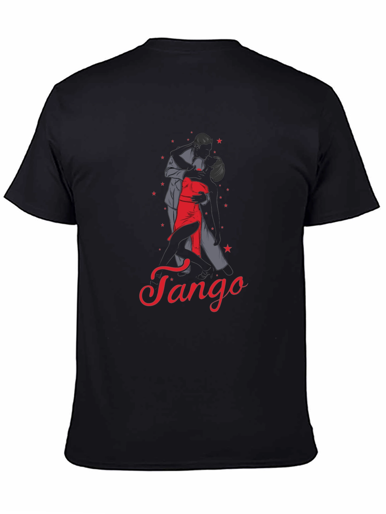 Black Tango Dance Graphic Tee - Stylish Black T-Shirt view 4