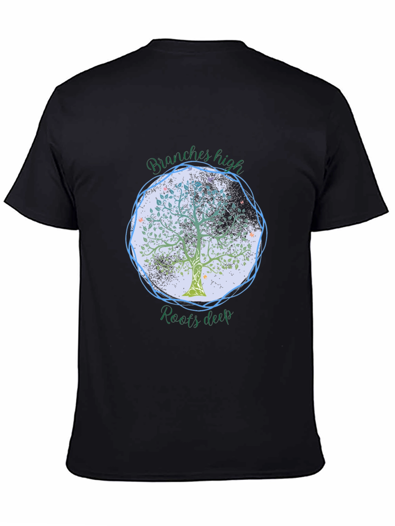 Black Branches High Roots Deep Tree Graphic Tee view 4
