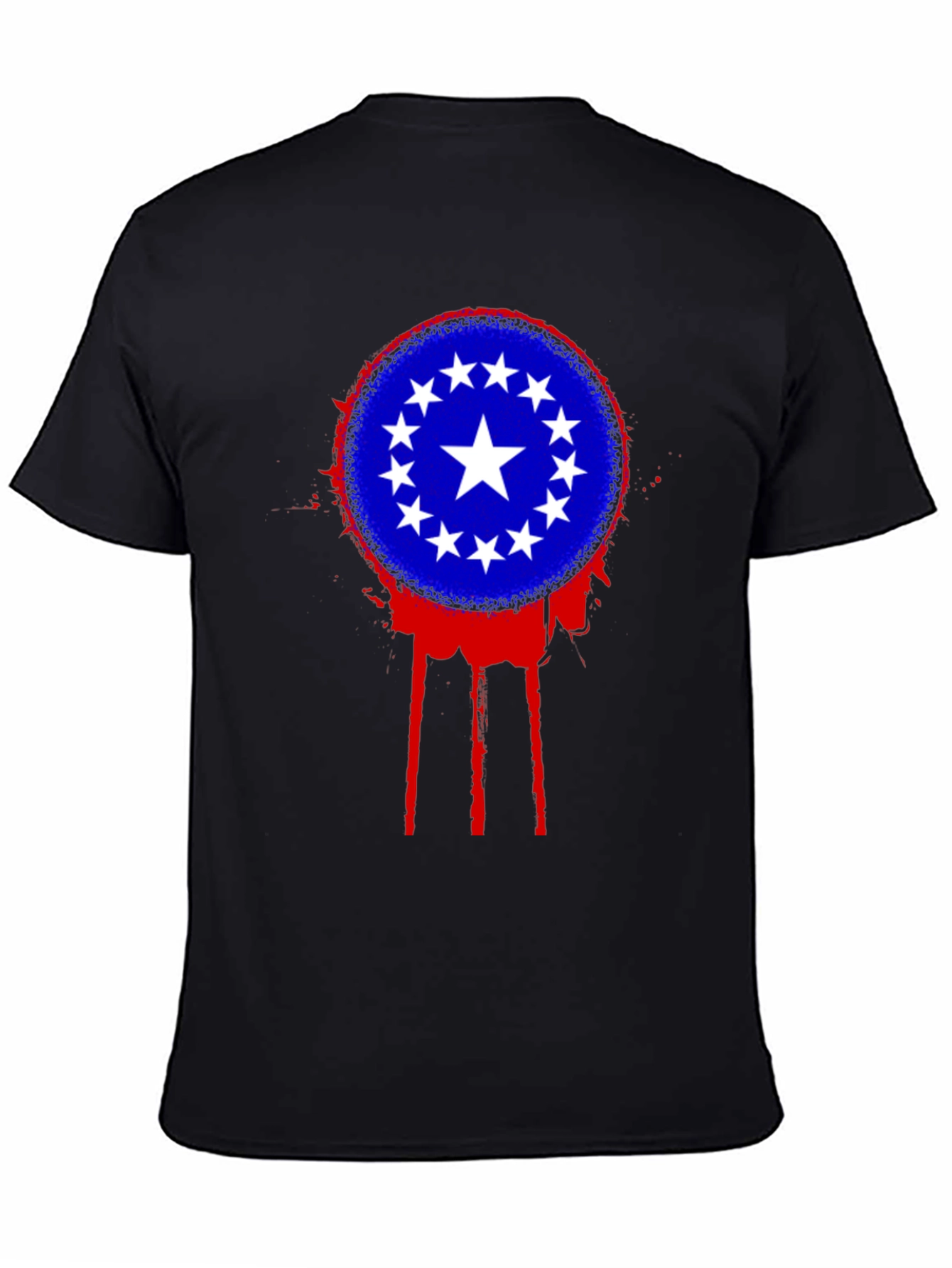 Black Stars Circle T-Shirt - Black view 4