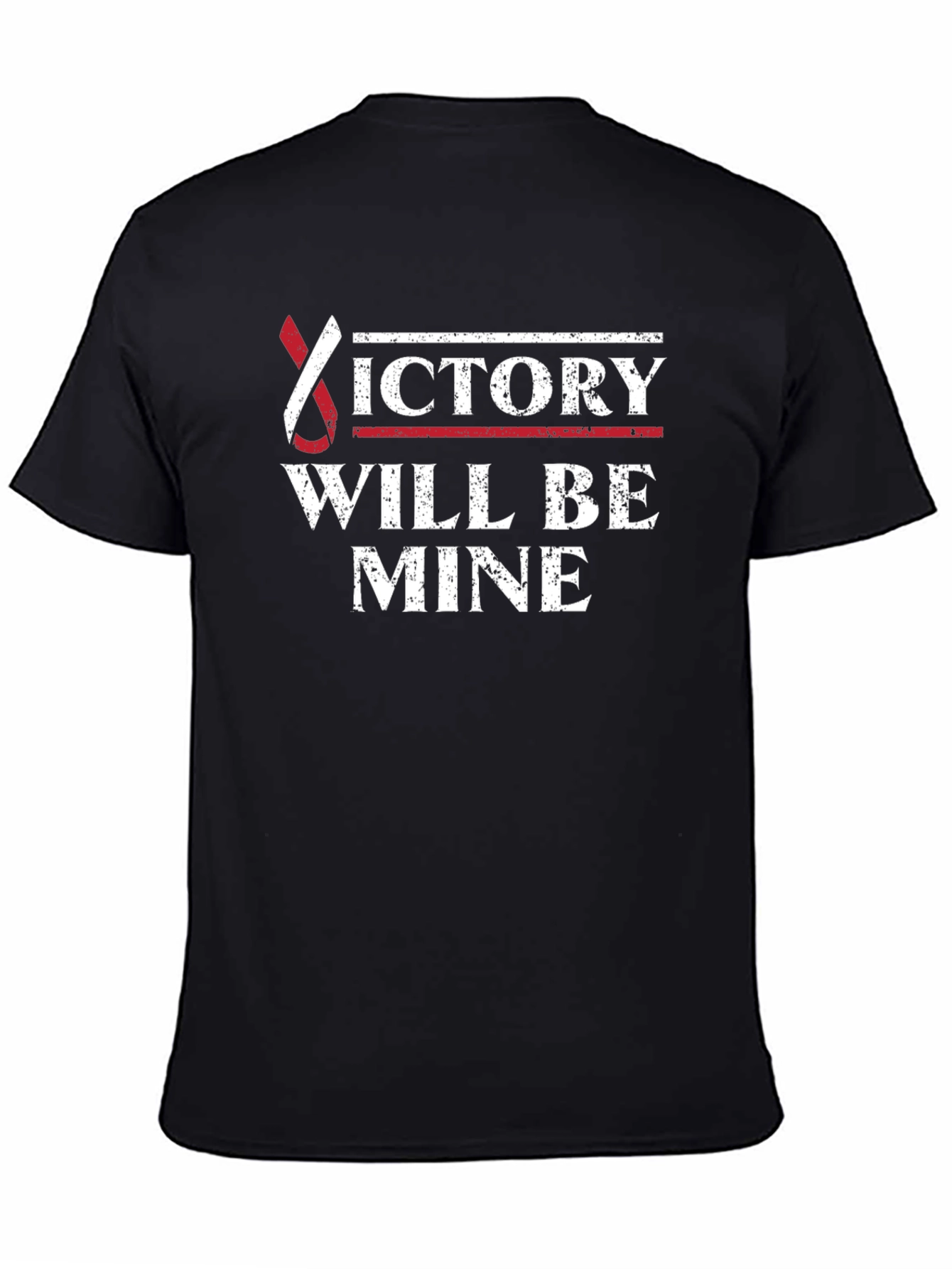Black Victory Will Be Mine Graphic Tee - Black view 4