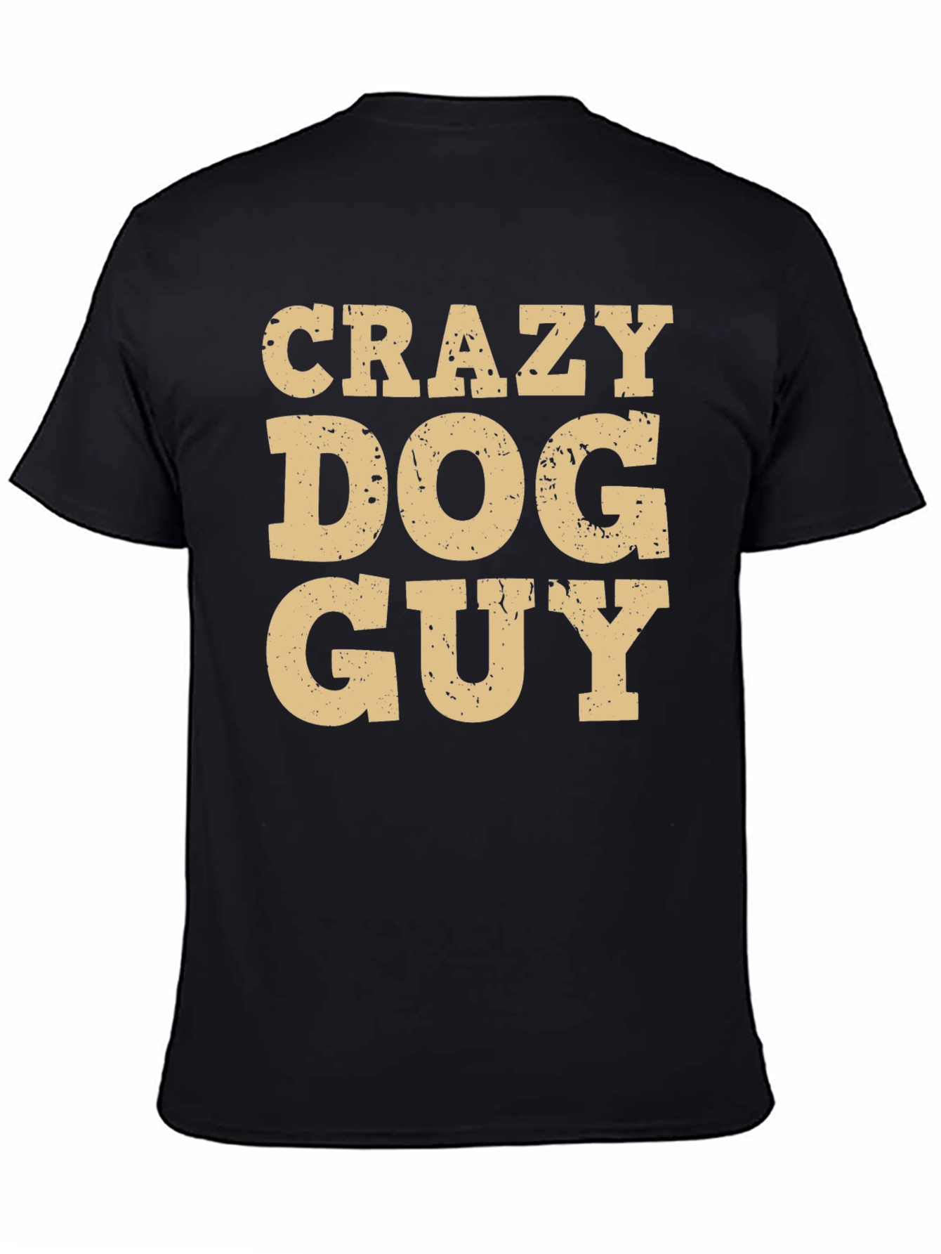 Black Crazy Dog Guy T-Shirt - Funny Pet Lover Tee view 4