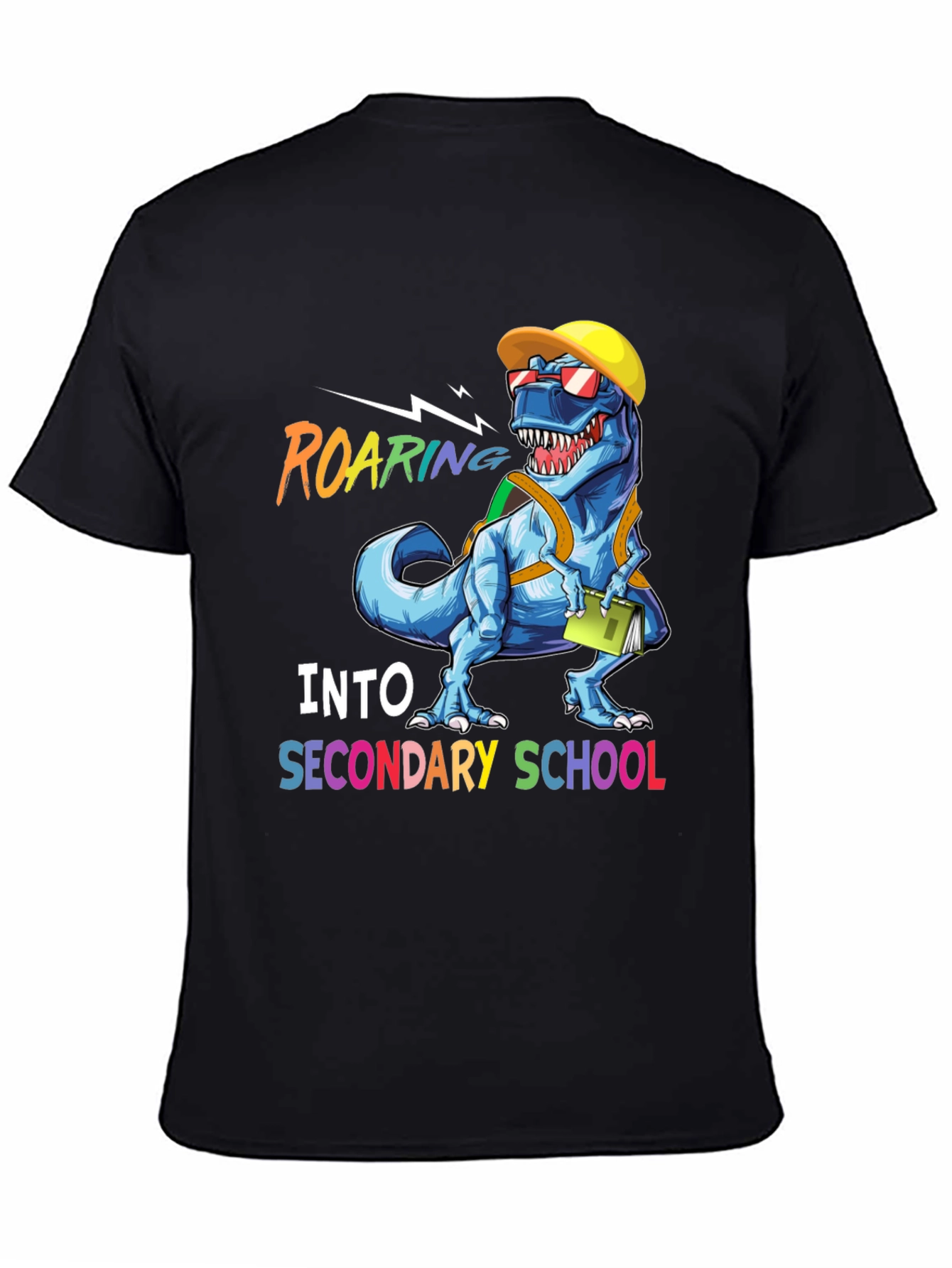 Black Roaring Into Secondary School T-Shirt view 4
