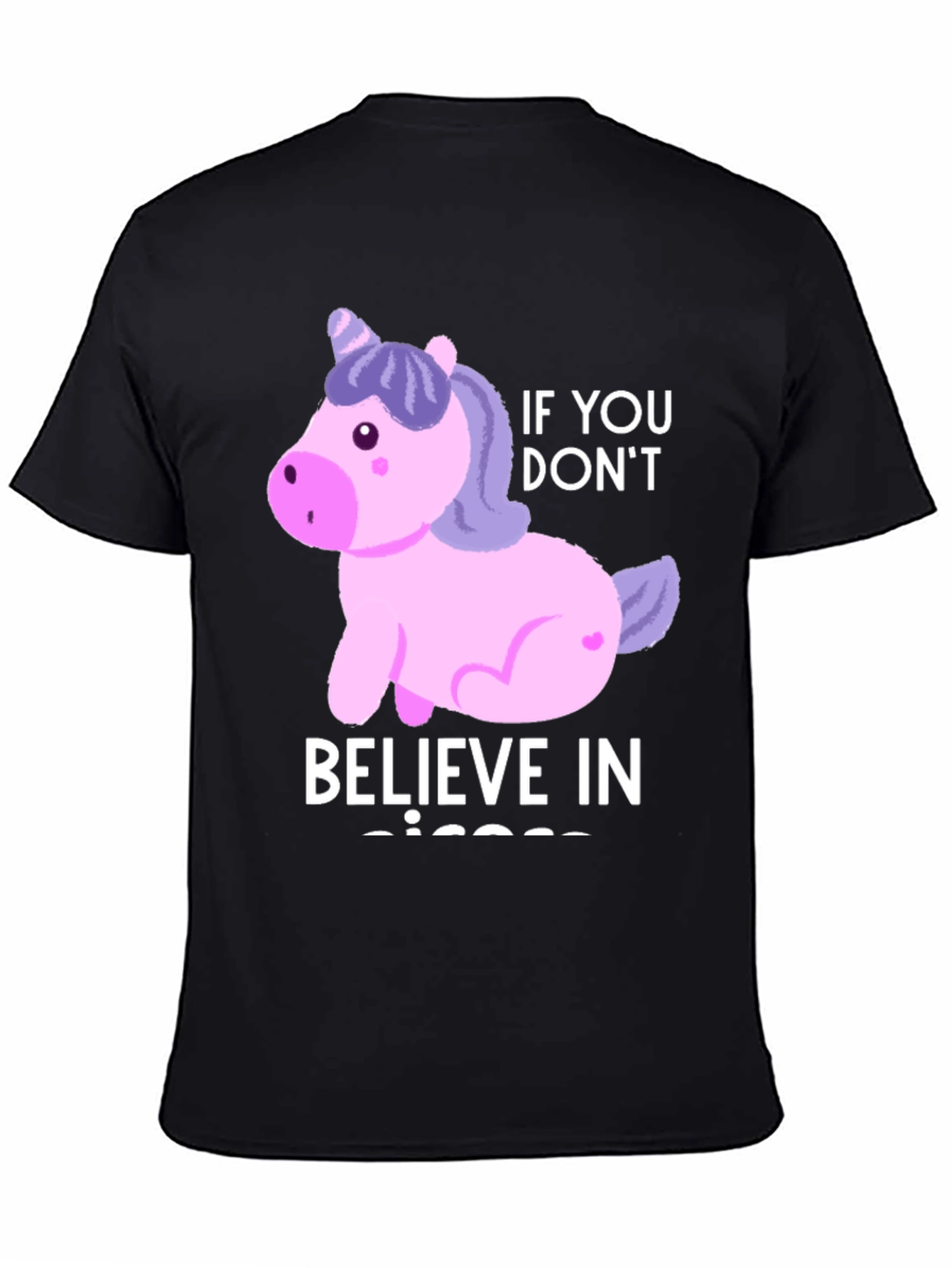 Black Unicorn Believer Graphic Tee view 4
