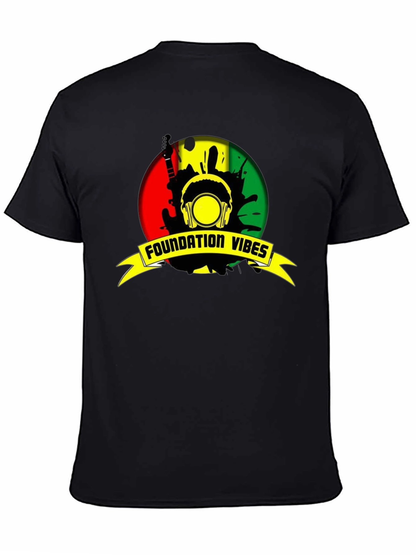 Black Foundation Vibes Reggae T-Shirt view 4