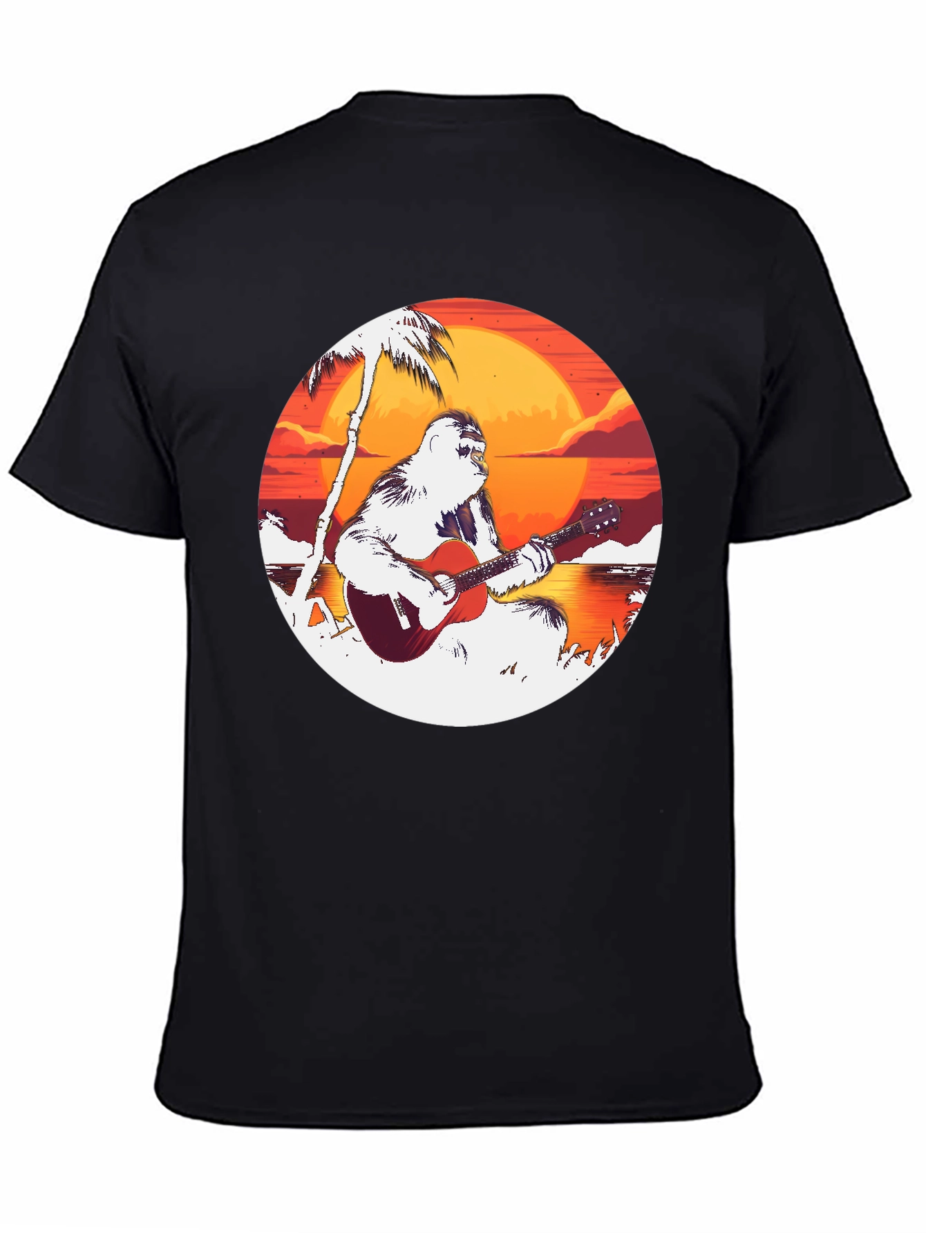 Black Ape Guitar Sunset Black Tee view 4