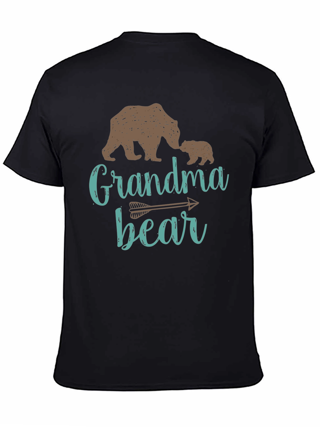 Black Grandma Bear Graphic T-Shirt view 4
