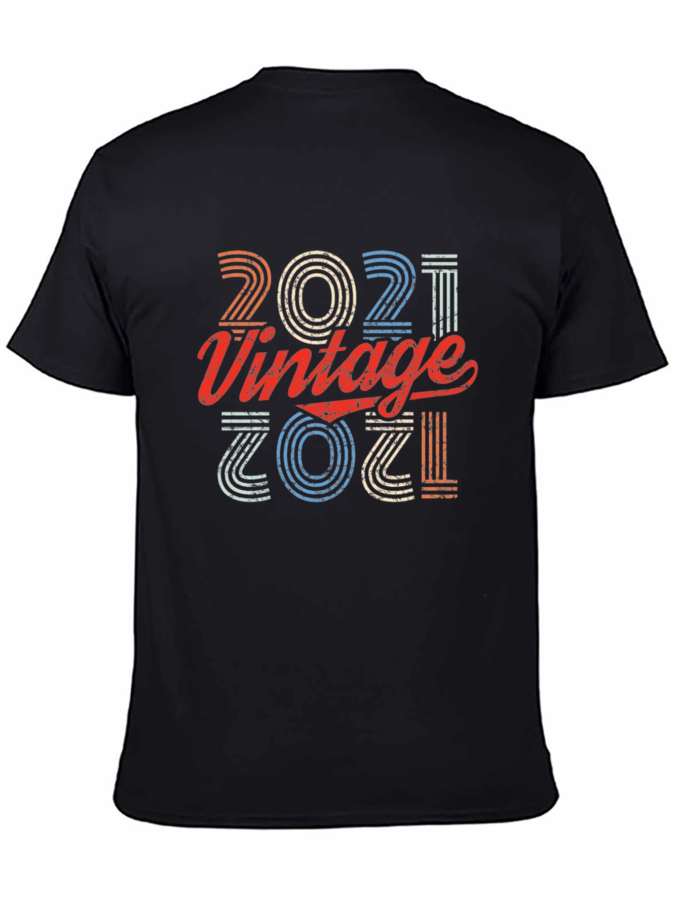 Black Vintage 2021 Graphic T-Shirt view 4