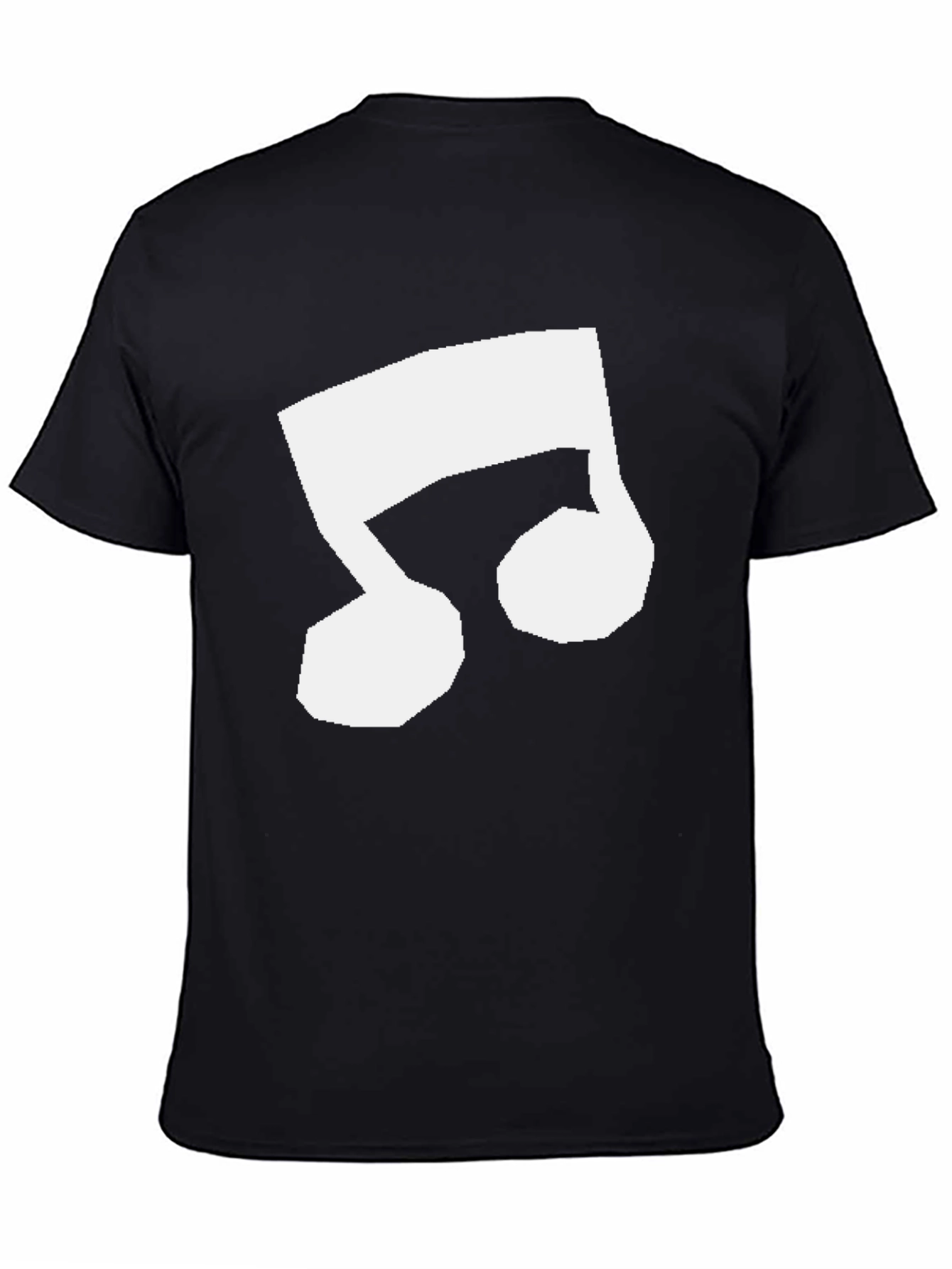 Black Music Note Graphic Tee - Black Casual Shirt view 4
