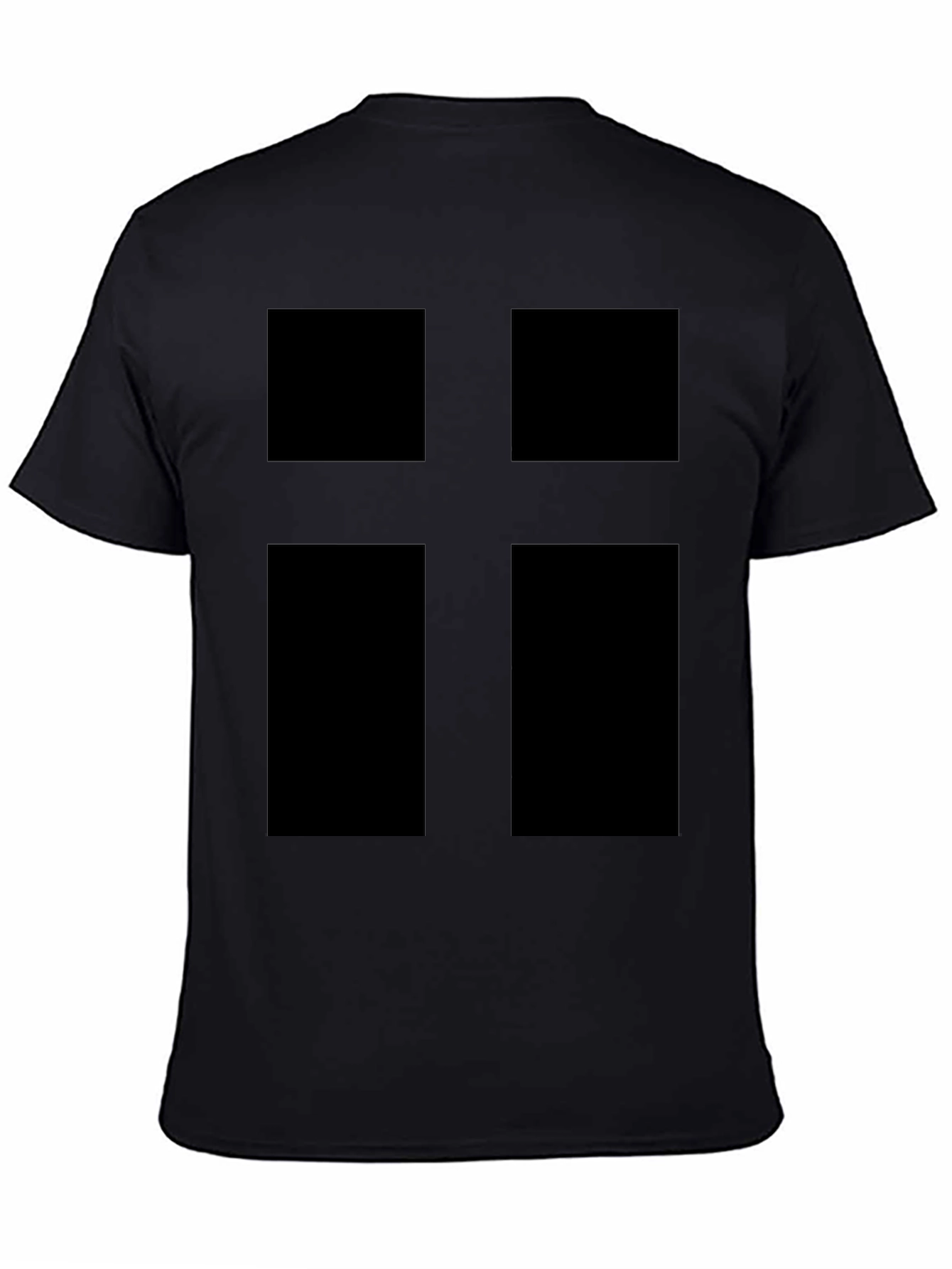 Black Modern Cross Graphic Tee - Black view 4