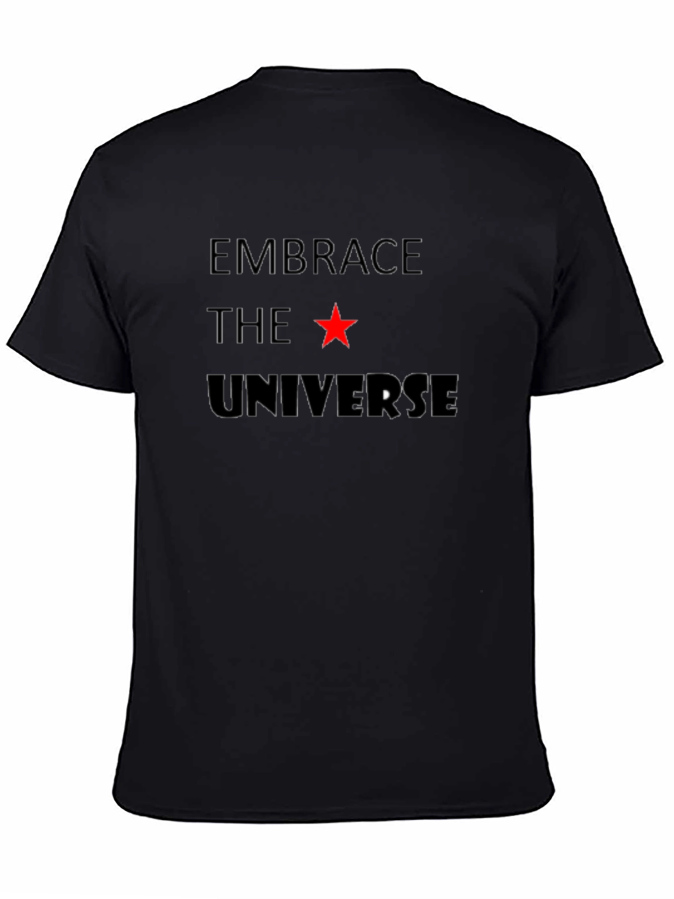 Black Embrace the Universe Black Graphic Tee view 4