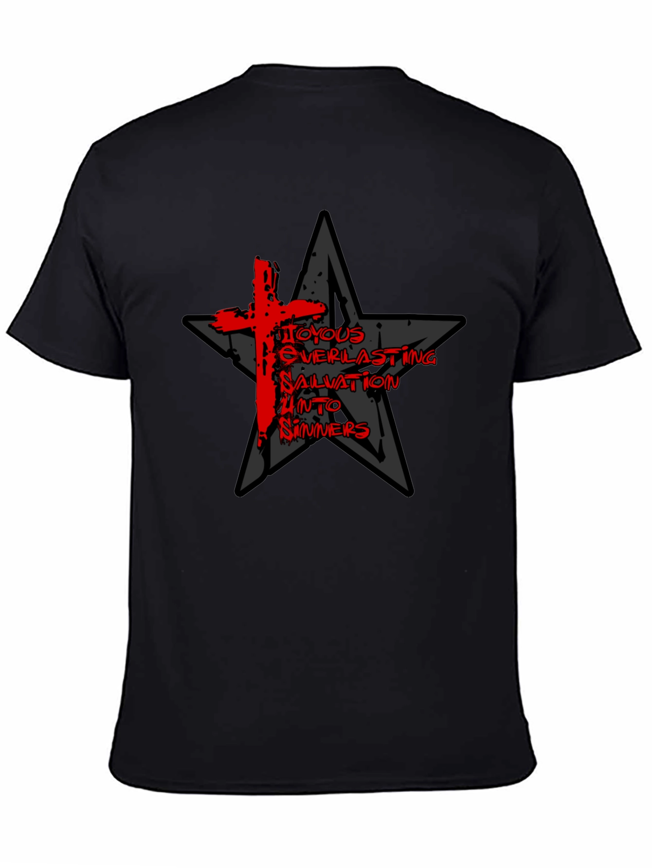 Black Joyous Salvation Graphic T-Shirt view 4