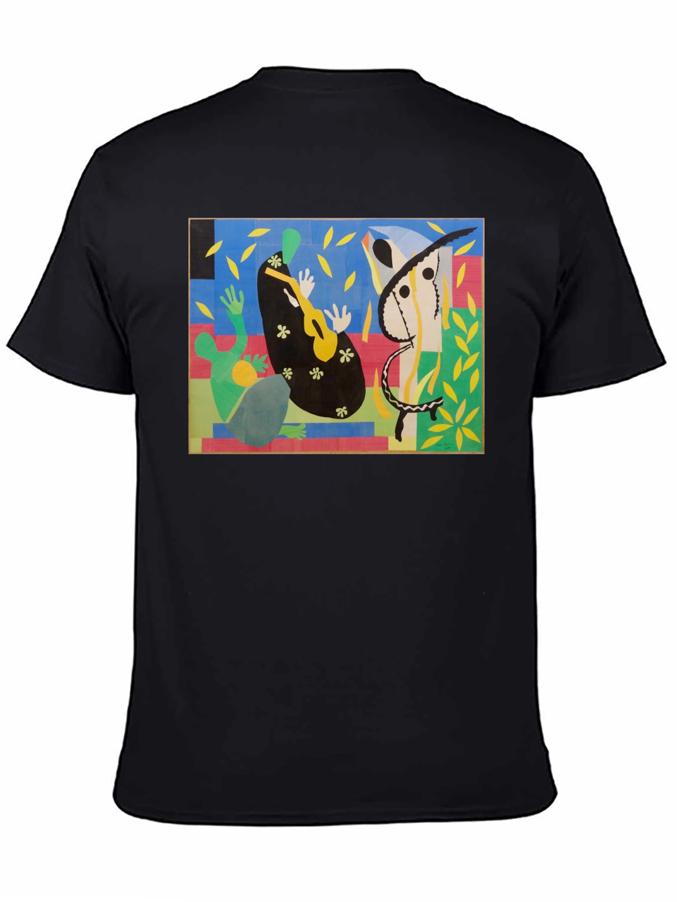 Black Abstract Art T-Shirt - Henri Matisse Inspired view 4