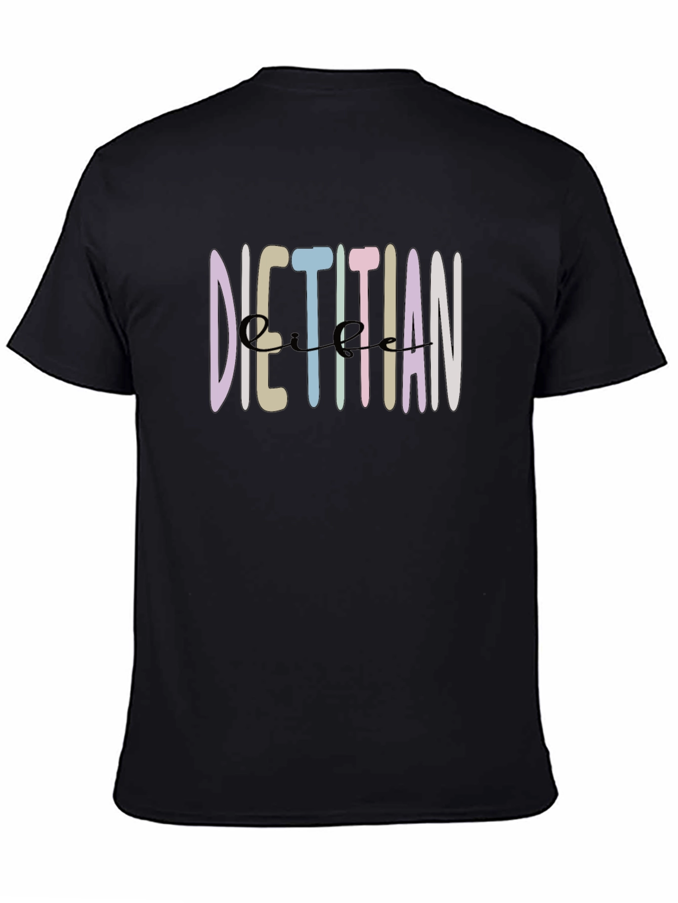 Black Dietitian Life Black T-Shirt view 4