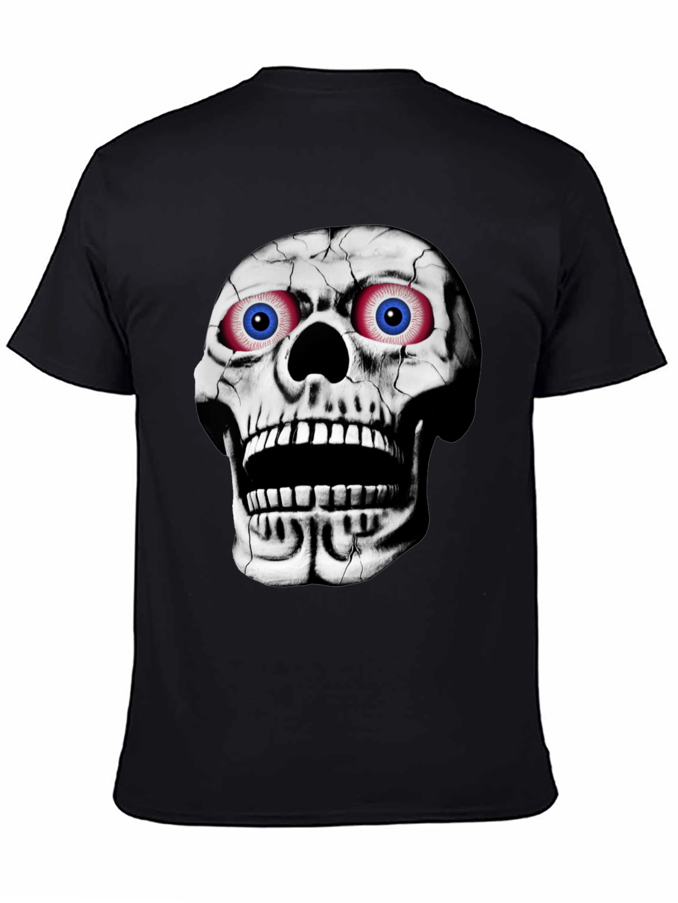 Black Skull Graphic T-Shirt - Bold Halloween Style view 4